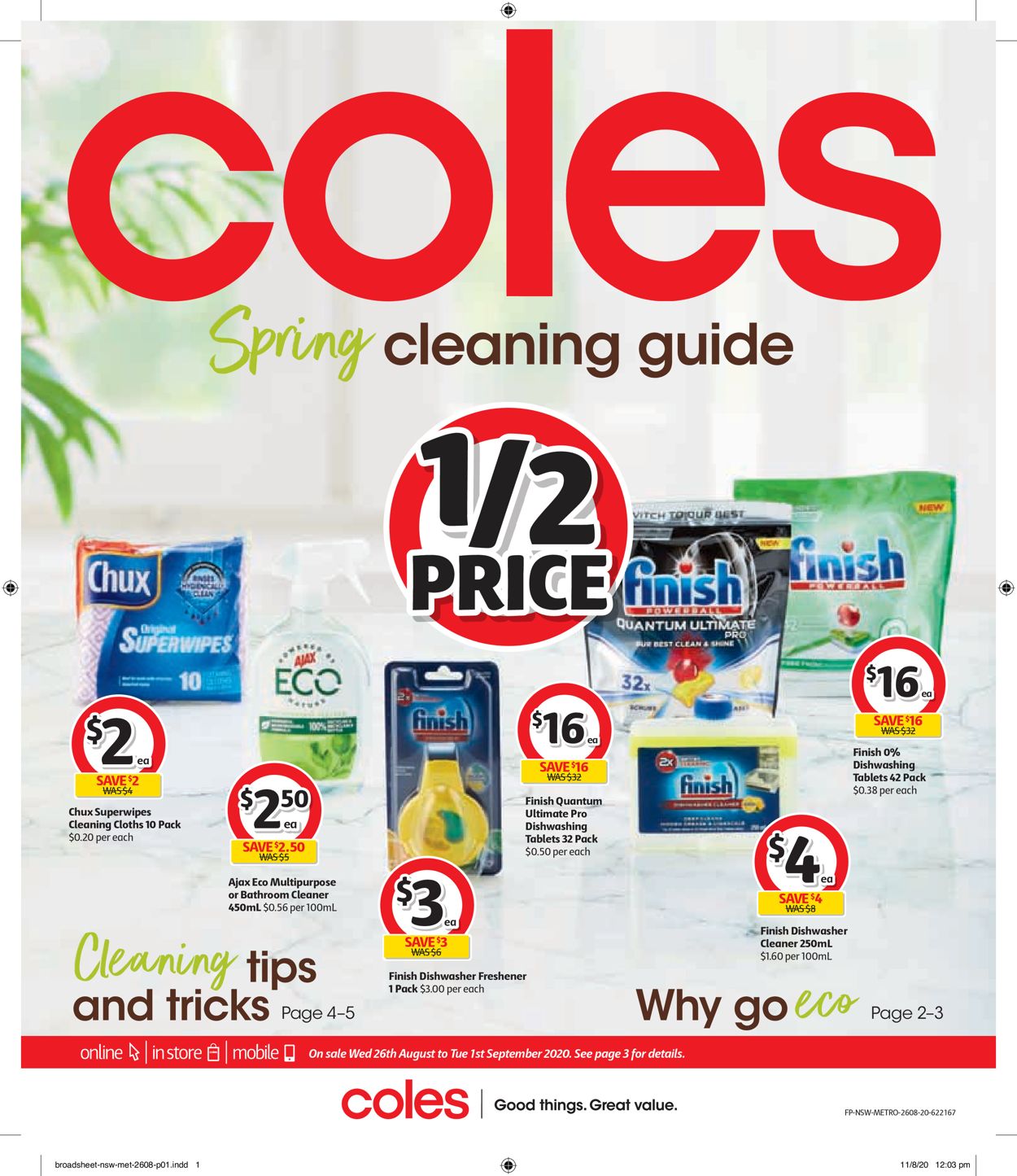 Coles Catalogue - 26/08-01/09/2020