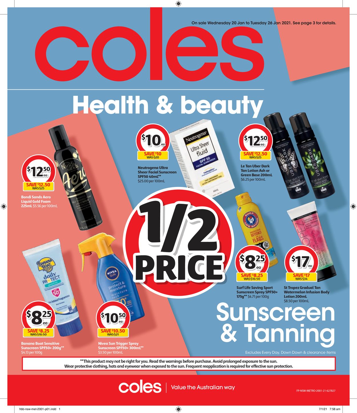 Coles - Health & Beauty Catalogue - 20/01-26/01/2021