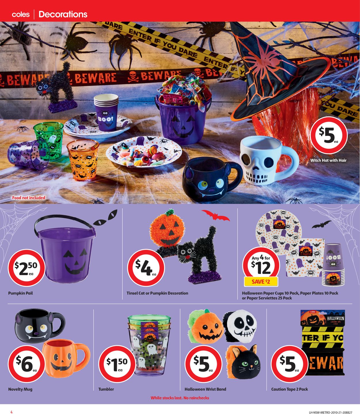 Coles Halloween 2021 Catalogue - 20/10-26/10/2021 (Page 4)