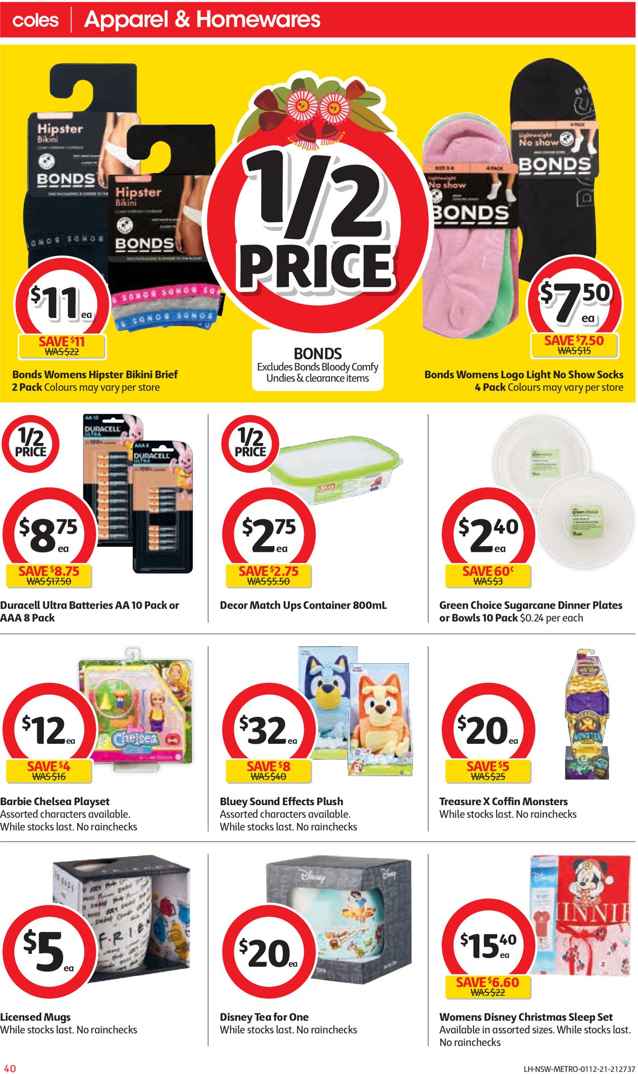 Coles HOLIDAYS 2021 Catalogue - 01/12-07/12/2021 (Page 40)