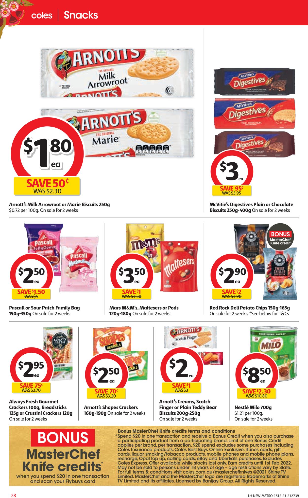 Coles HOLIDAYS 2021 Catalogue - 15/12-24/12/2021 (Page 28)
