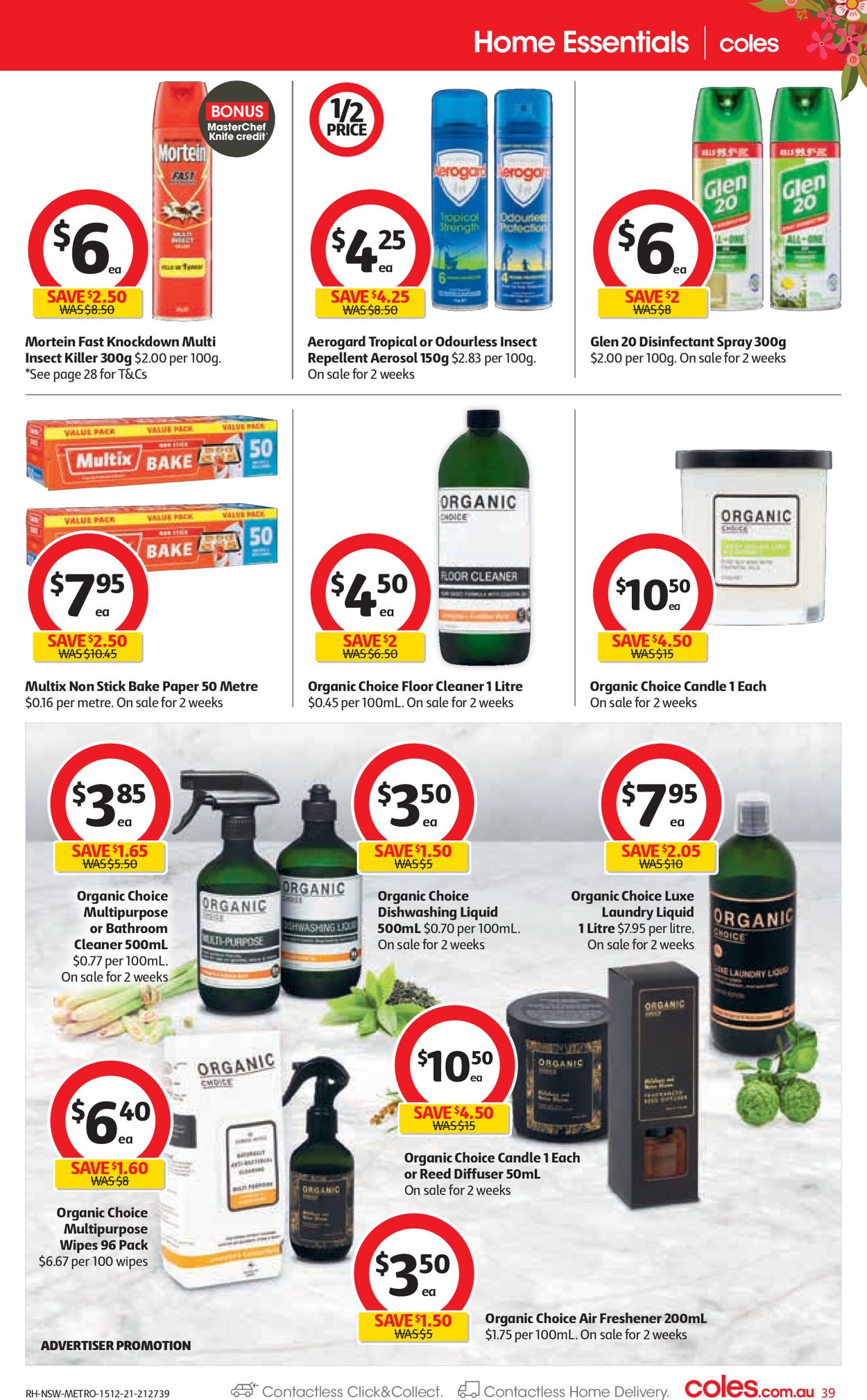 Coles HOLIDAYS 2021 Catalogue - 15/12-24/12/2021 (Page 39)