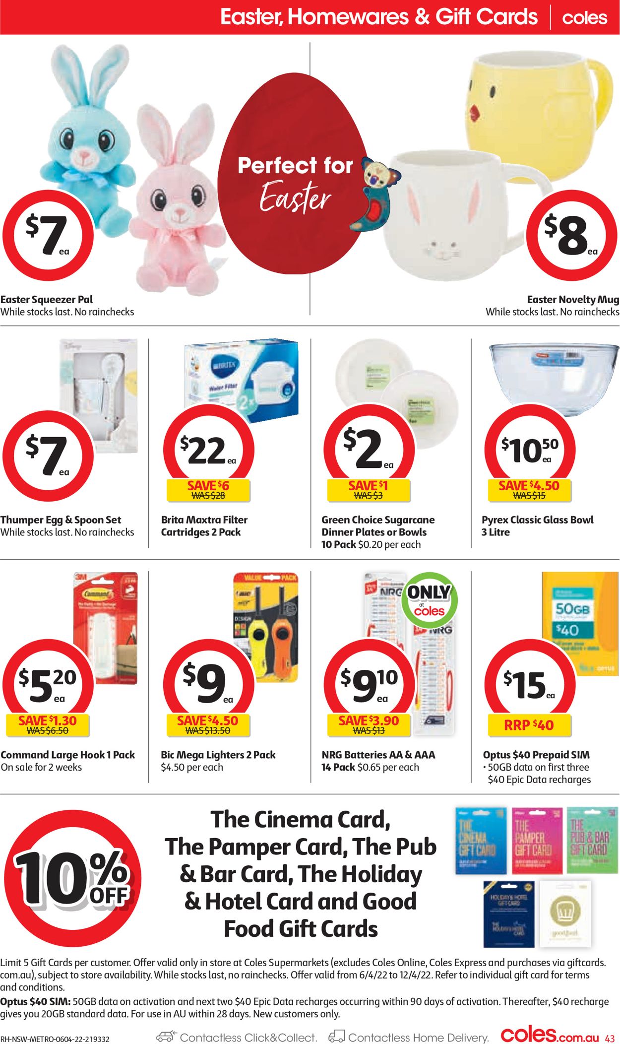 Coles EASTER 2022 Catalogue - 06/04-12/04/2022 (Page 43)