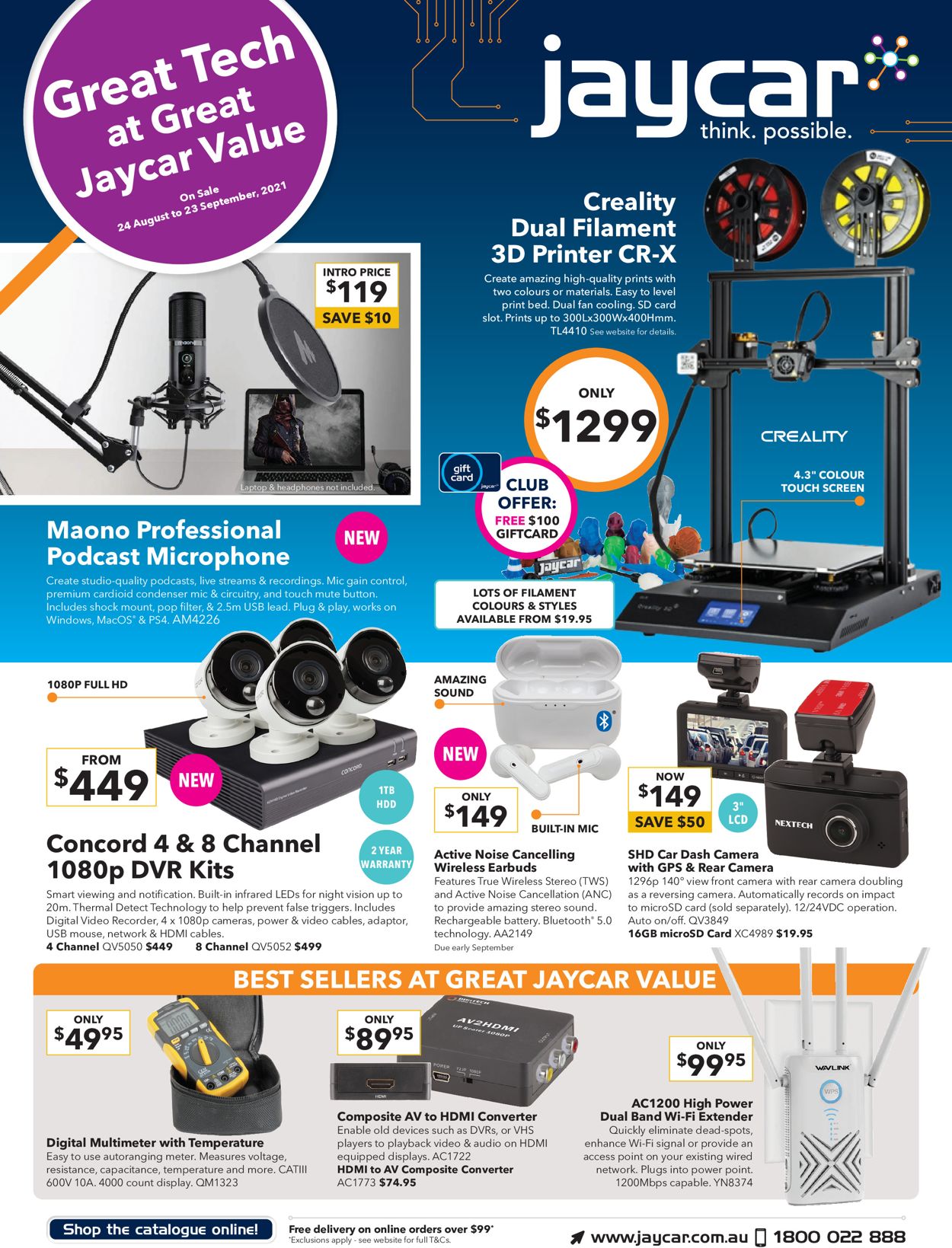 Jaycar Electronics Catalogue - 24/08-23/09/2021