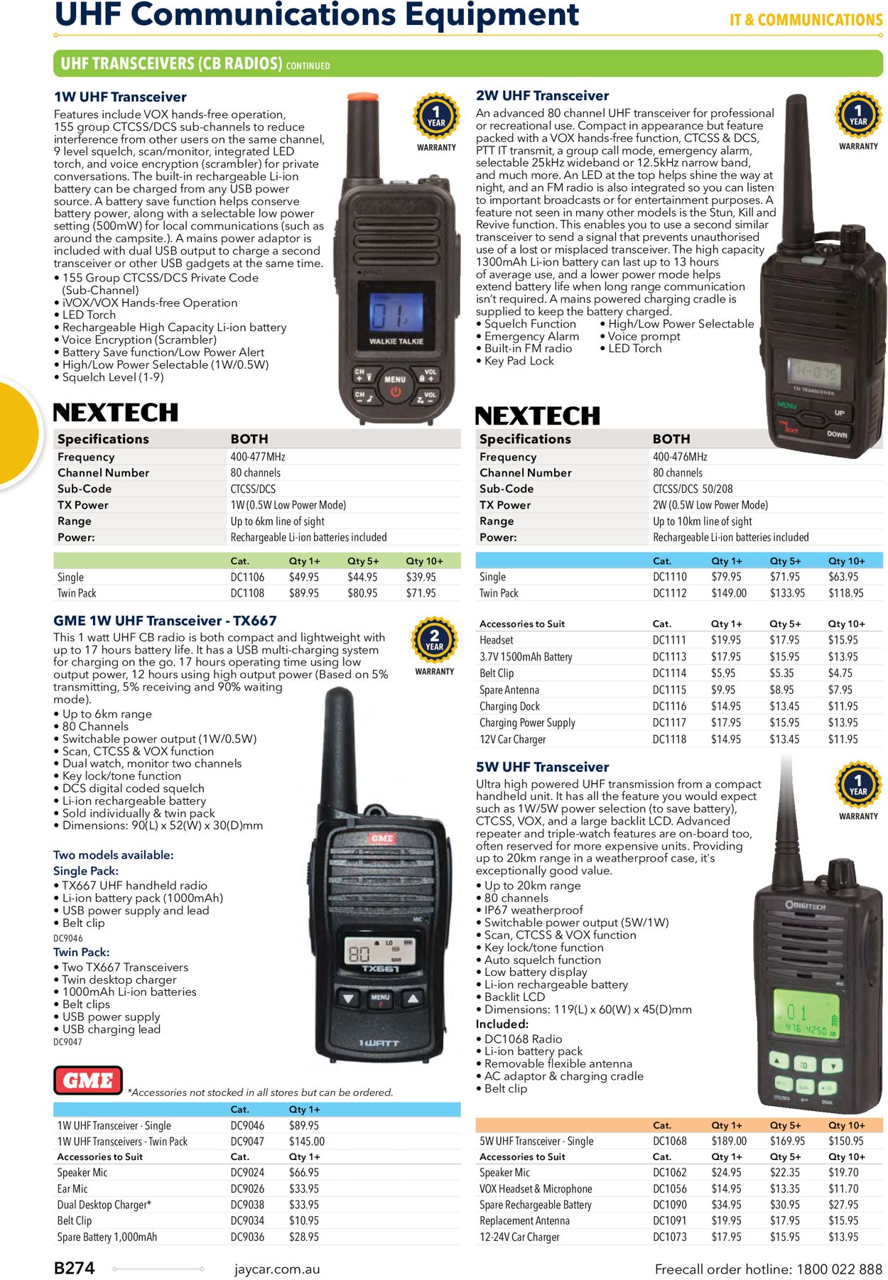 Jaycar Electronics Catalogue - 23/06-30/09/2022 (Page 274)