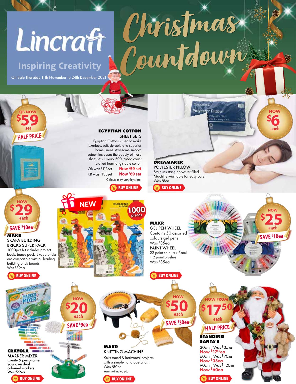 Lincraft HOLIDAYS 2021 Catalogue - 11/11-24/12/2021