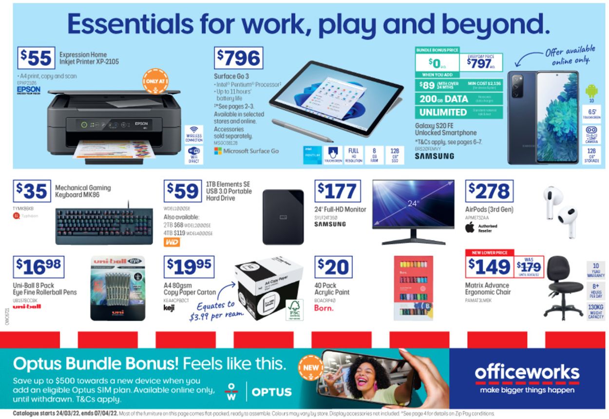 Officeworks Catalogue - 24/03-07/04/2022