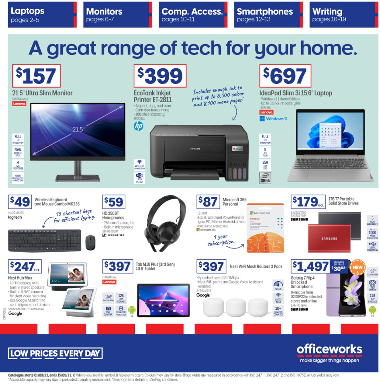 Officeworks Catalogue - 01/09-15/09/2022