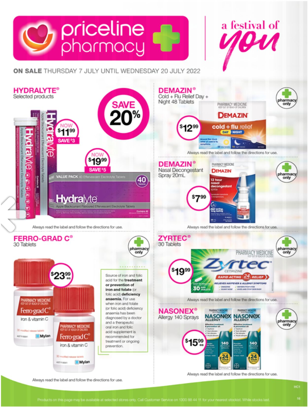 Priceline Pharmacy Catalogue - 07/07-20/07/2022 (Page 16)