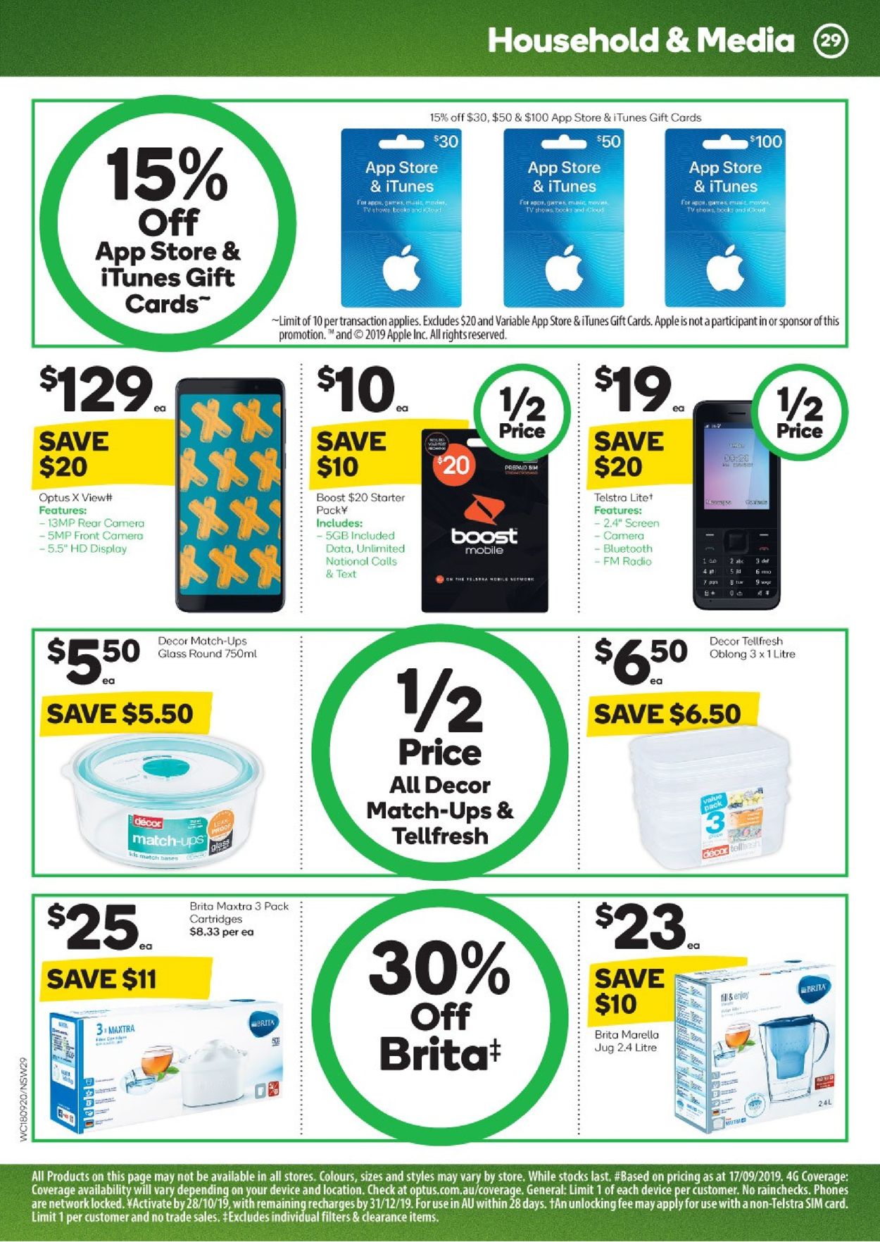 Woolworths Catalogue - 18/09-24/09/2019 (Page 29)