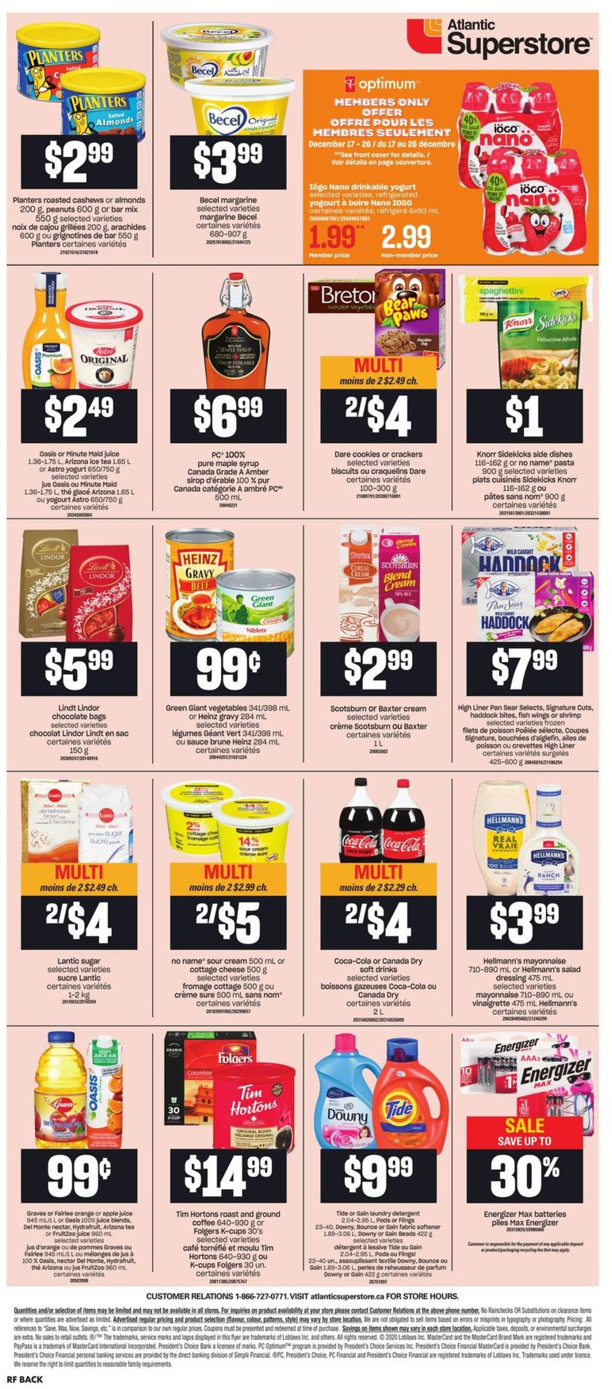 Atlantic Superstore - Holiday 2020 Flyer - 12/17-12/26/2020 (Page 4)