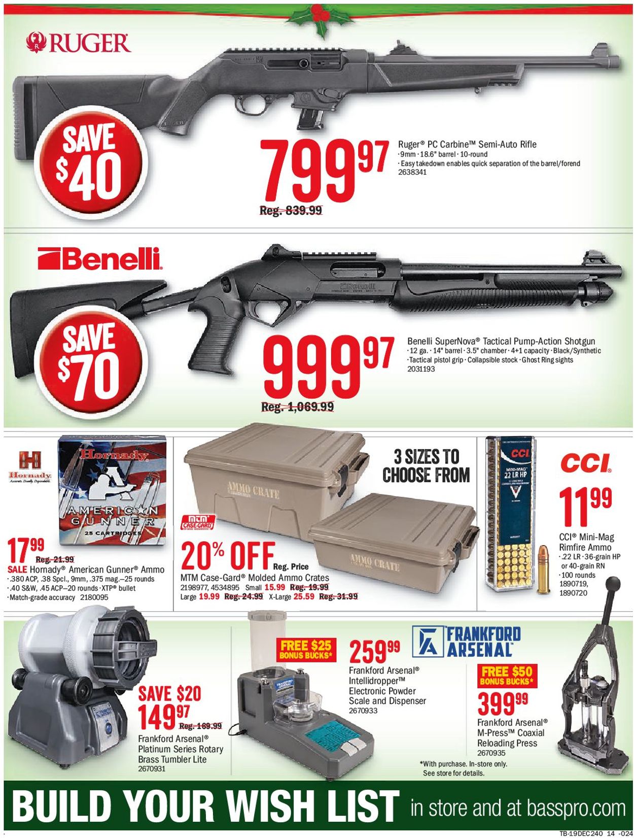 Bass Pro - HOLIDAY SALE 2019 Flyer - 12/08-12/24/2019 (Page 14)