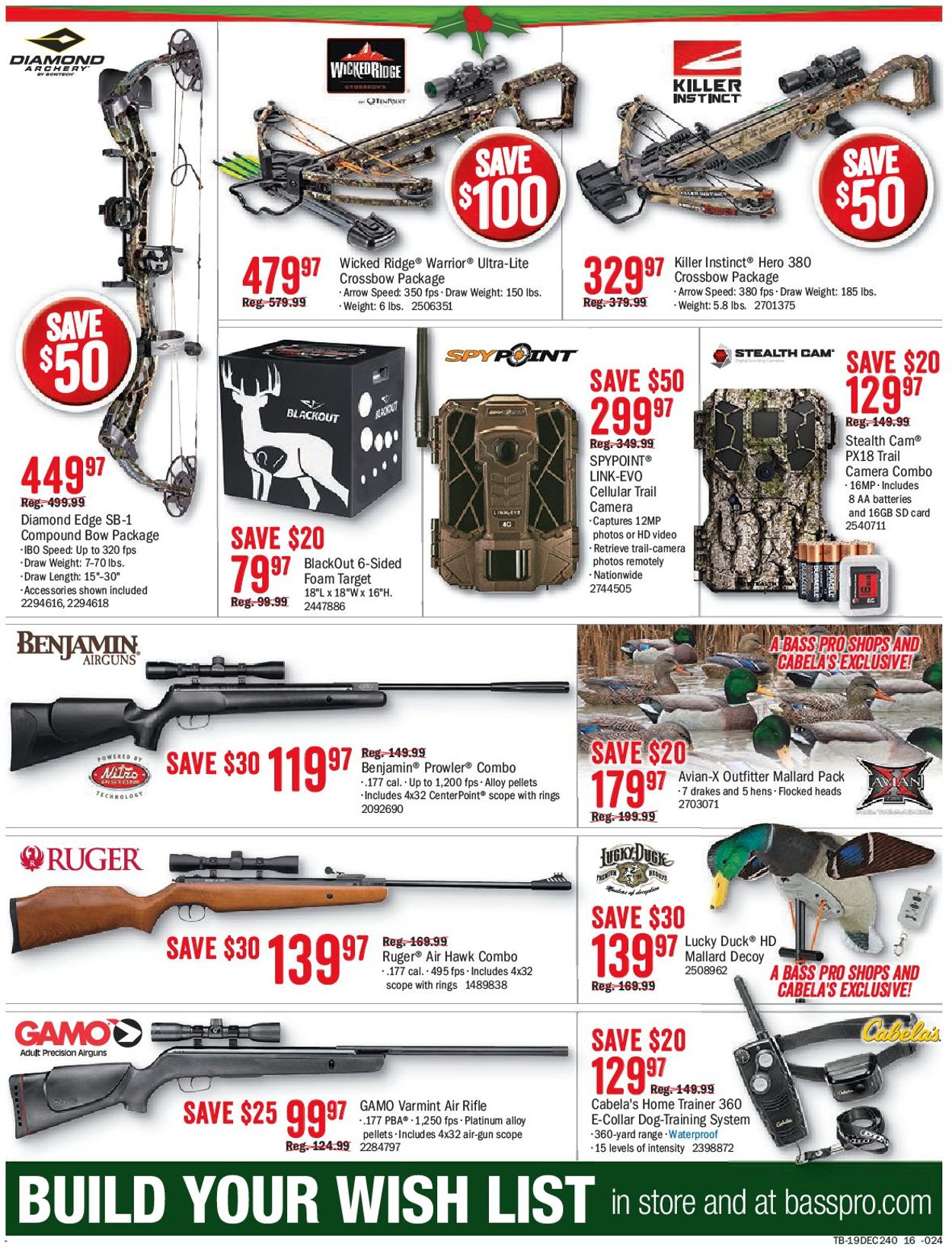 Bass Pro - HOLIDAY SALE 2019 Flyer - 12/08-12/24/2019 (Page 16)