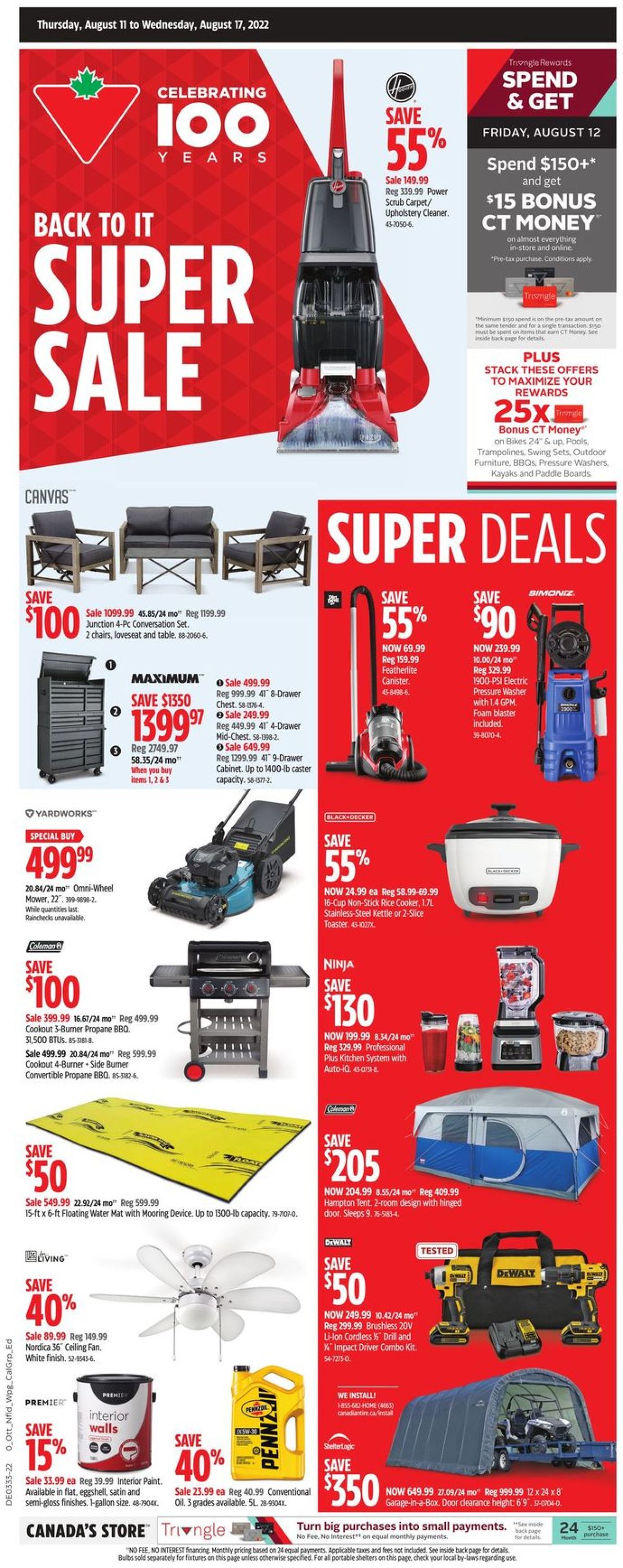 Canadian Tire Flyer - 08/11-08/17/2022