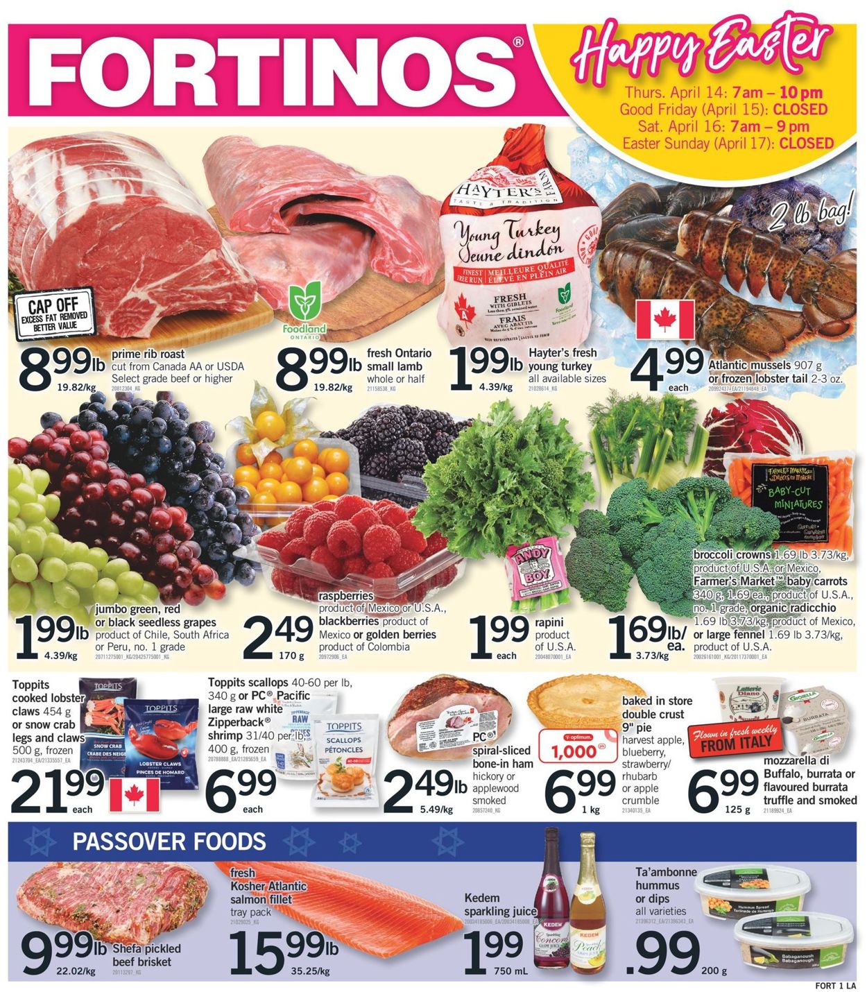 Fortinos EASTER 2022 Flyer - 04/14-04/16/2022