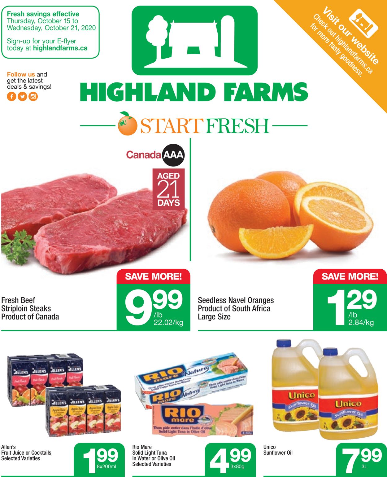 Highland Farms Flyer - 10/15-10/21/2020