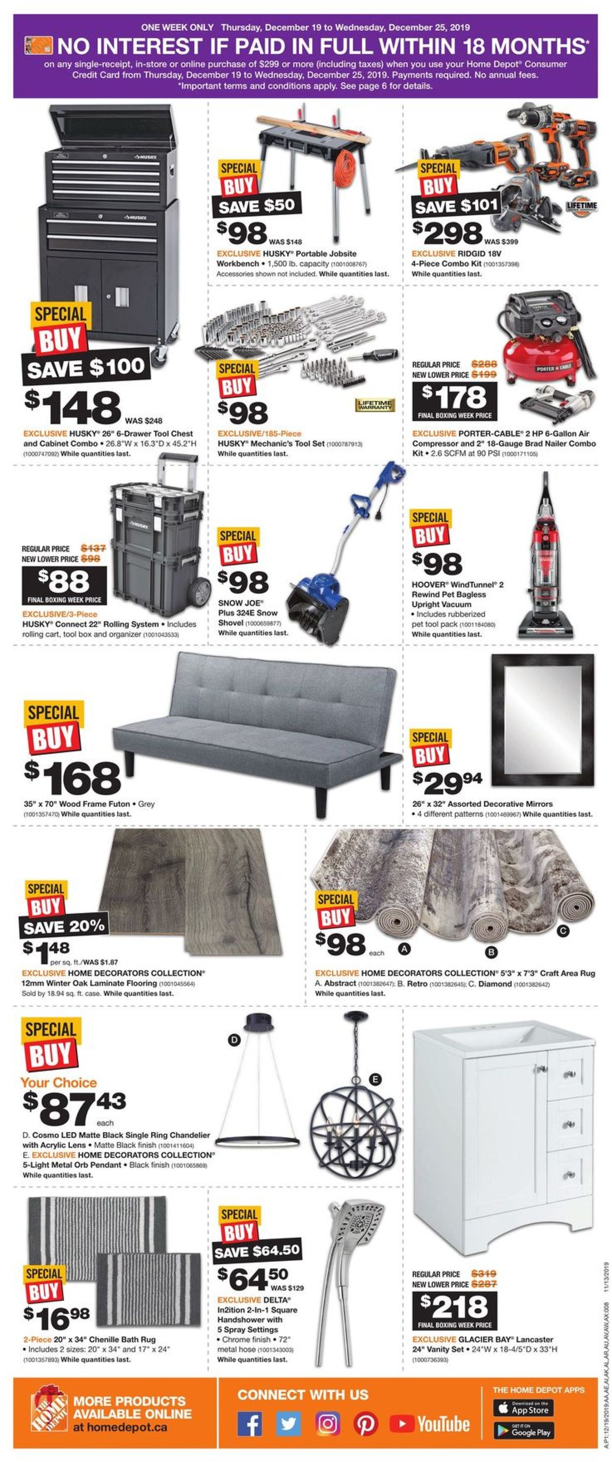 Home Depot - Christmas 2019 Flyer - Boxing Week Deals Flyer - 12/19-12/25/2019 (Page 2)