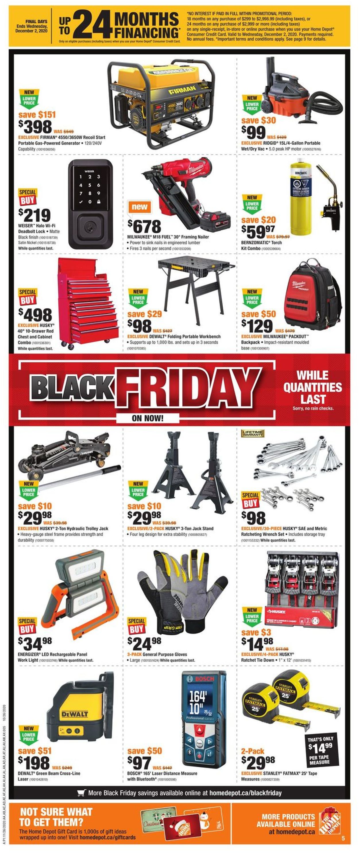 Home Depot - Black Friday 2020 Flyer - 11/26-12/02/2020 (Page 5)
