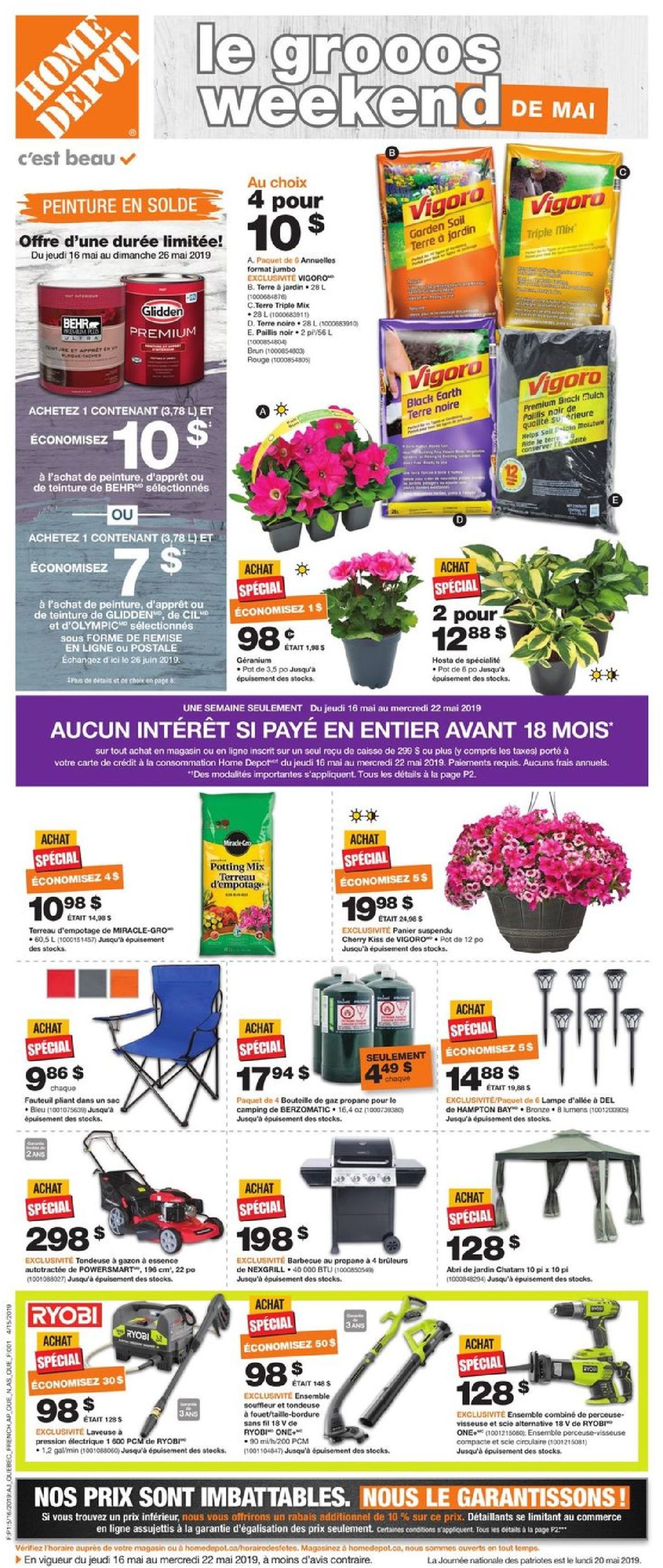 Home Depot Flyer - 05/16-05/22/2019