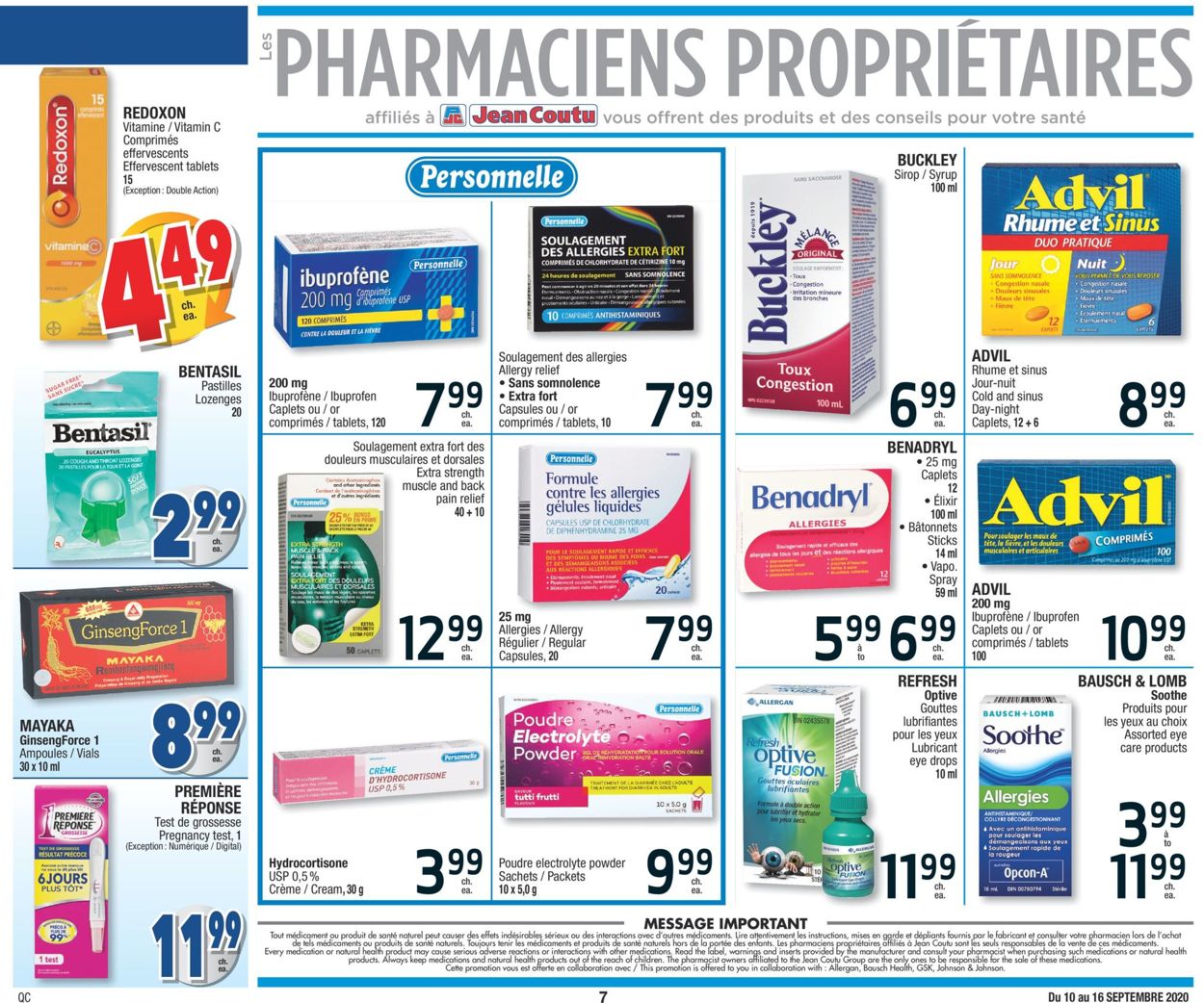 Jean Coutu Flyer - 09/10-09/16/2020 (Page 7)