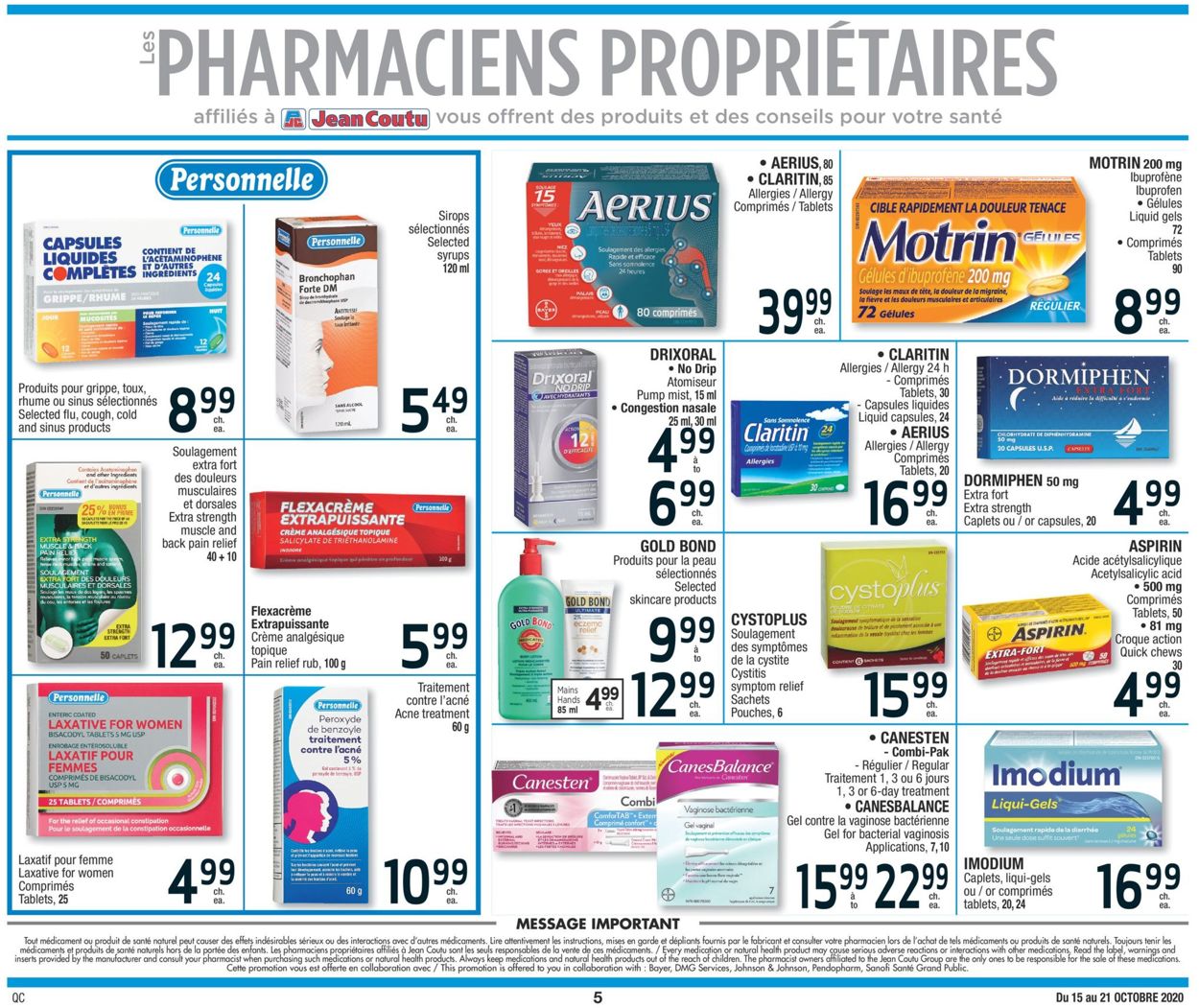 Jean Coutu Flyer - 10/15-10/21/2020 (Page 5)