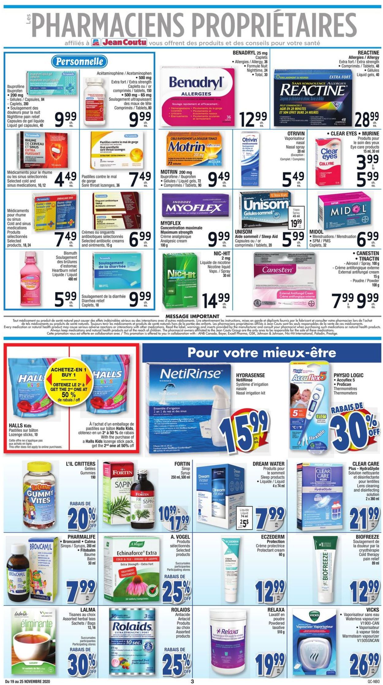 Jean Coutu Flyer - 11/19-11/25/2020 (Page 3)