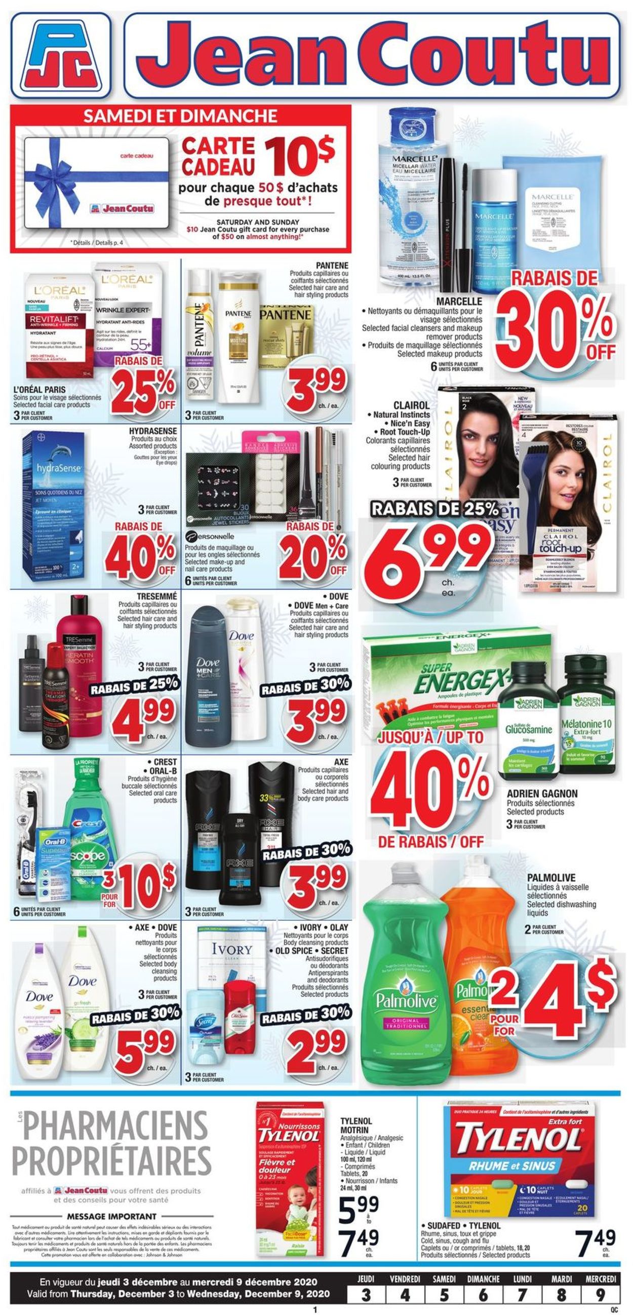 Jean Coutu - Holiday 2020 Flyer - 12/03-12/09/2020