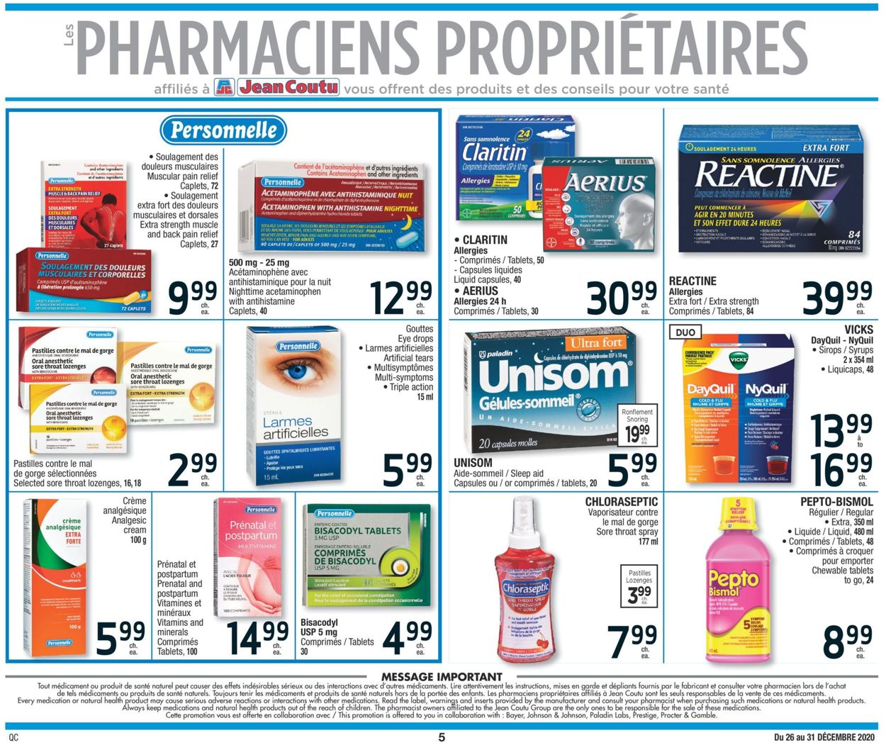 Jean Coutu - Christmas 2020 Flyer - 12/26-12/31/2020 (Page 5)
