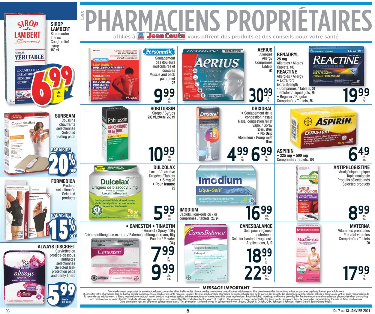 Jean Coutu Flyer - 01/07-01/13/2021 (Page 5)