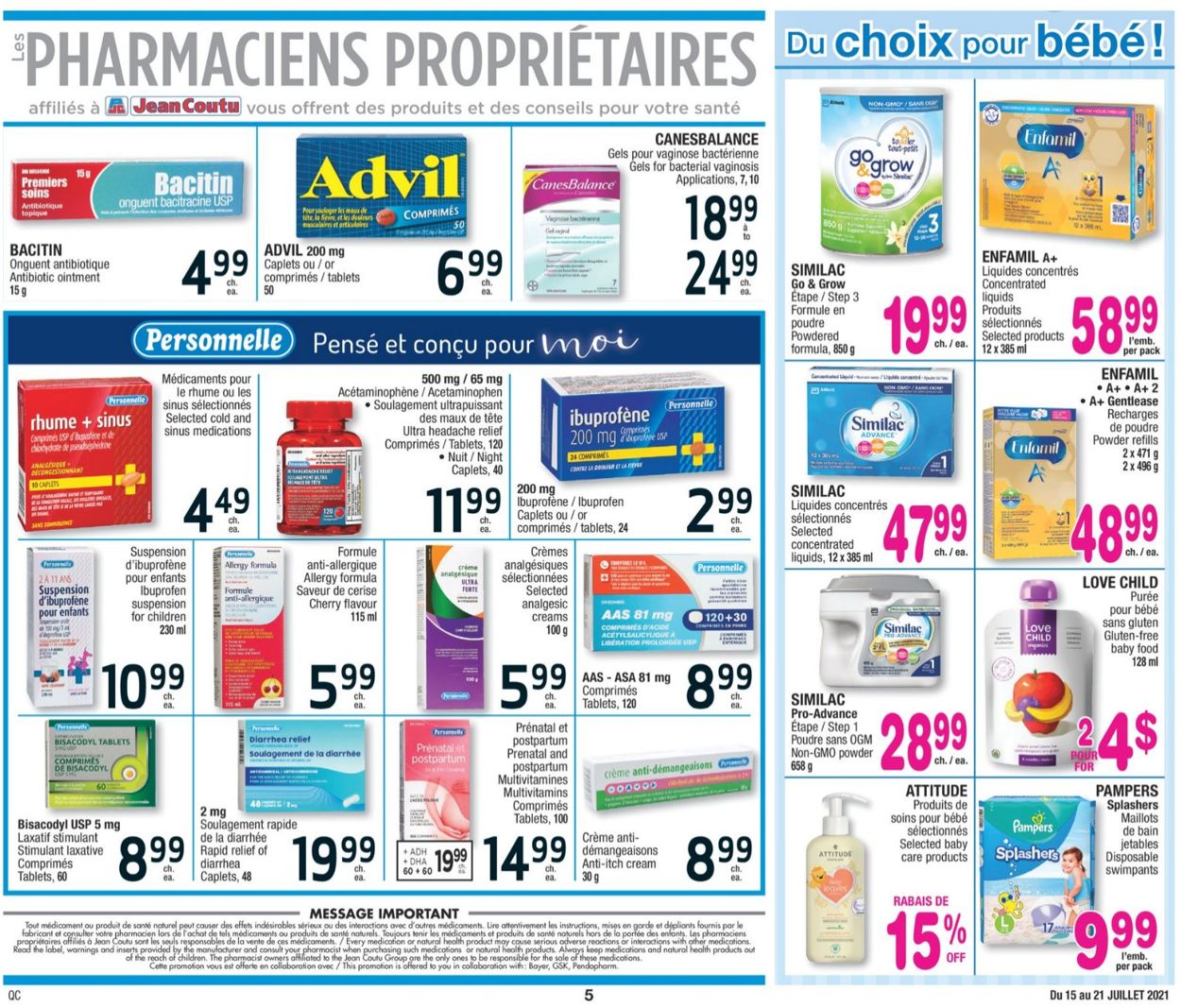 Jean Coutu Flyer - 07/15-07/21/2021 (Page 5)