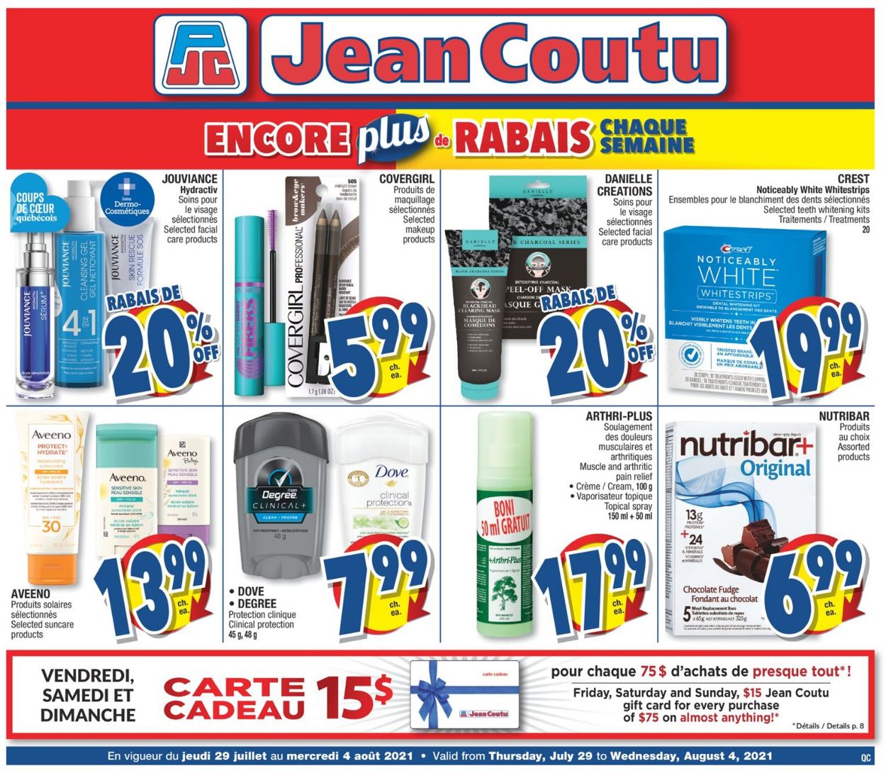 Jean Coutu Flyer - 07/29-08/04/2021