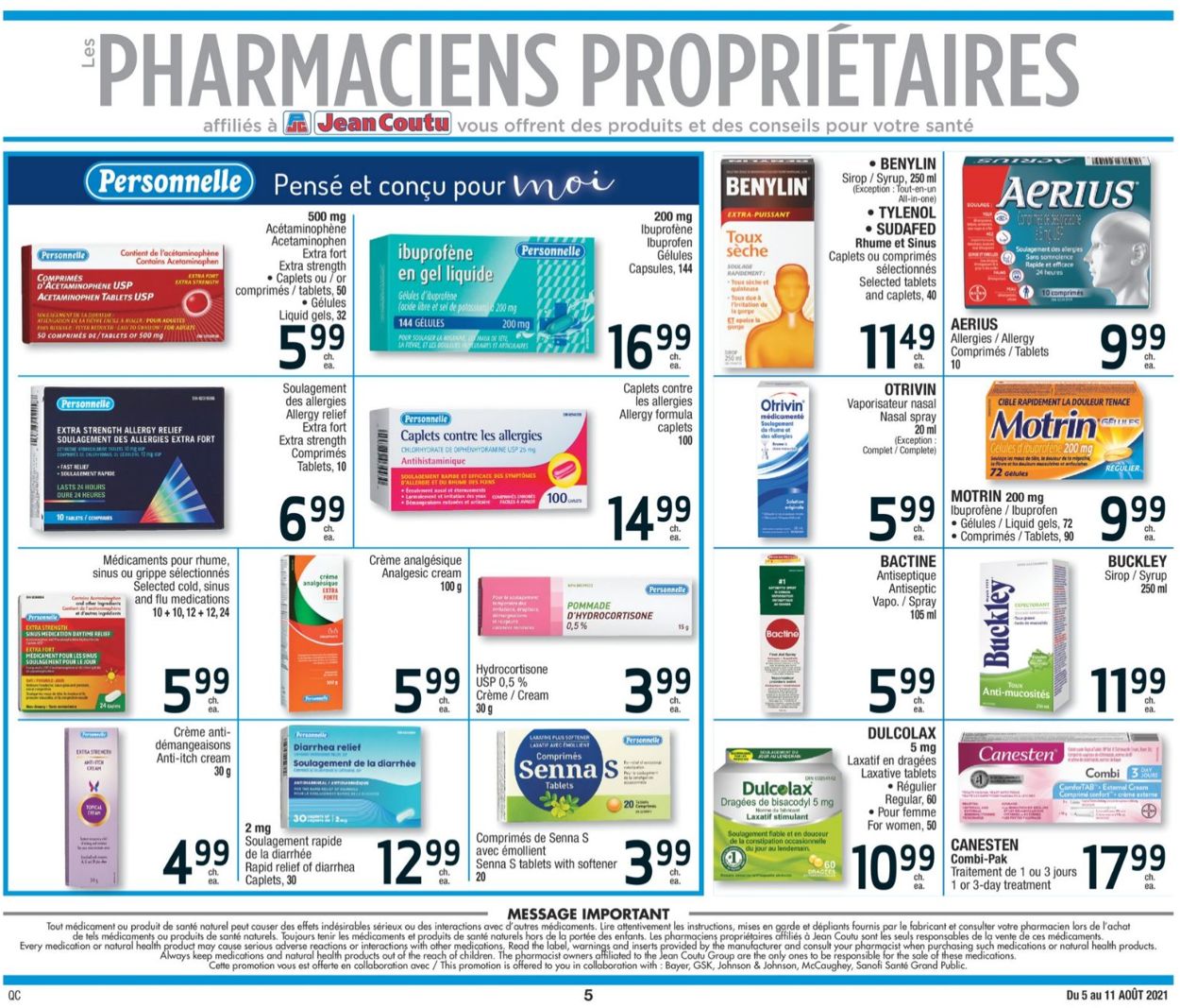 Jean Coutu Flyer - 08/05-08/11/2021 (Page 5)