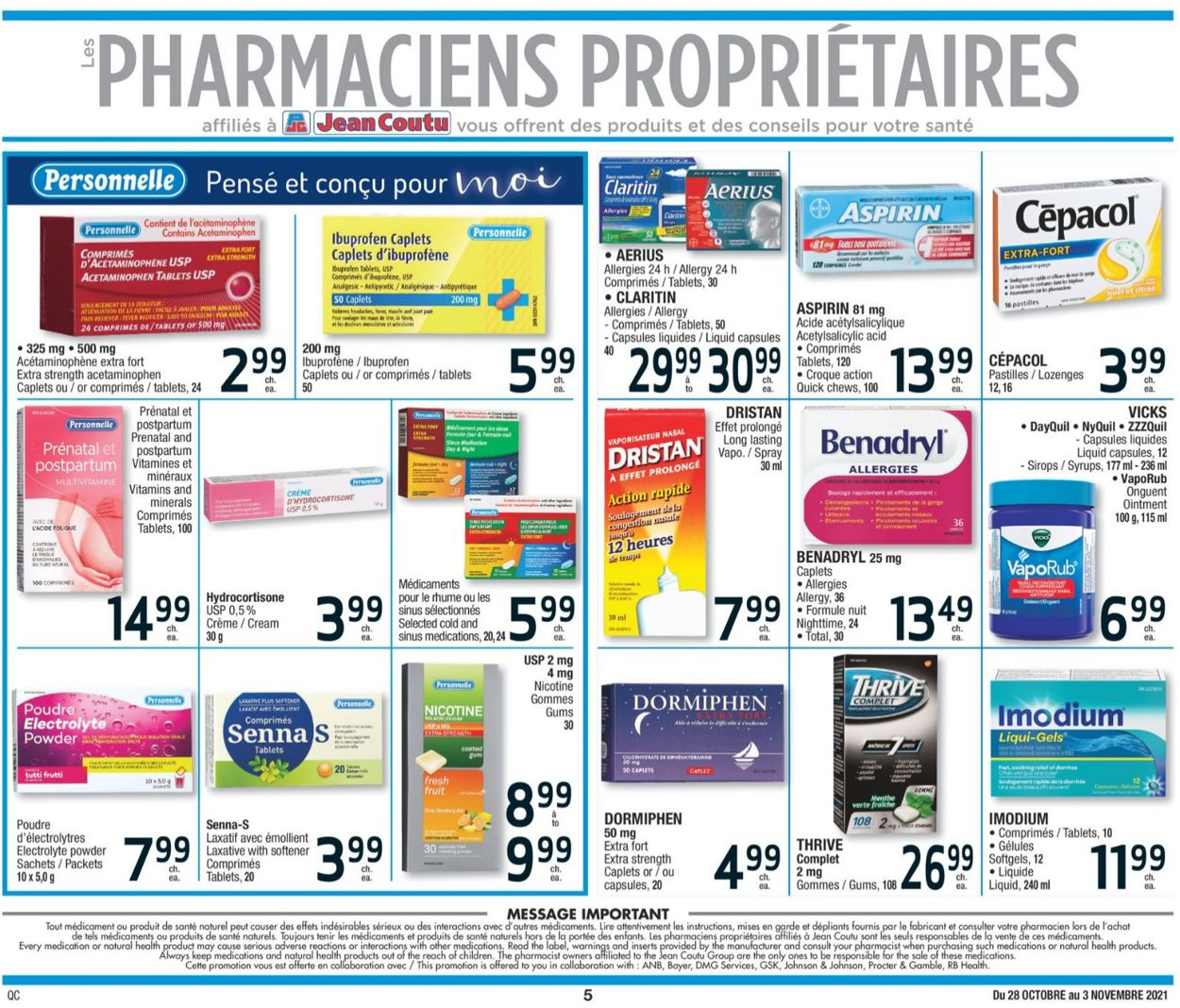 Jean Coutu Flyer - 10/28-11/03/2021 (Page 5)