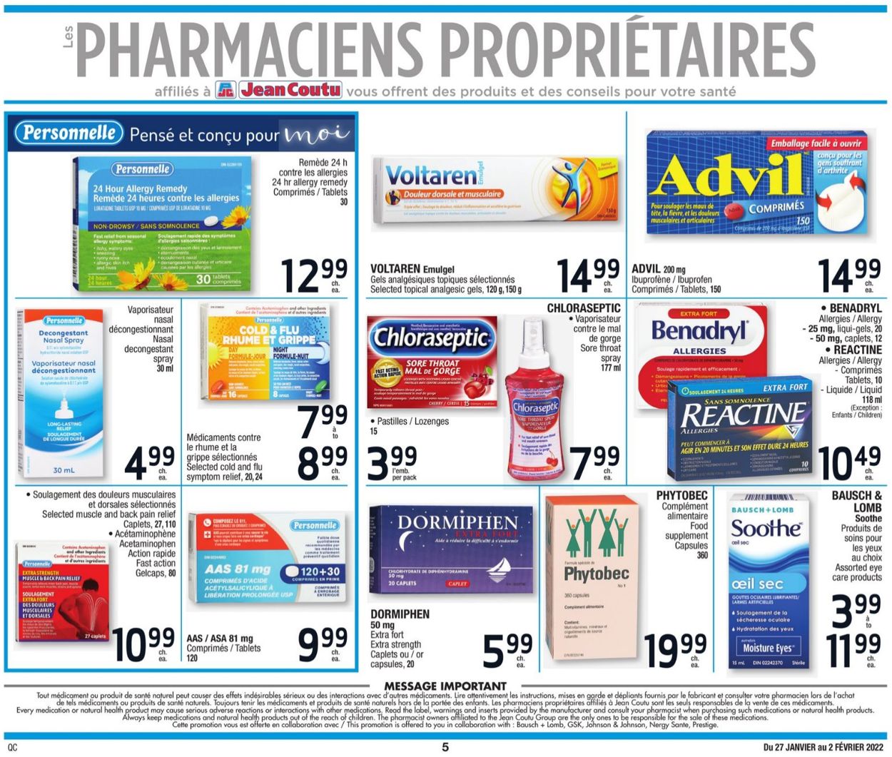 Jean Coutu Flyer - 01/27-02/02/2022 (Page 5)