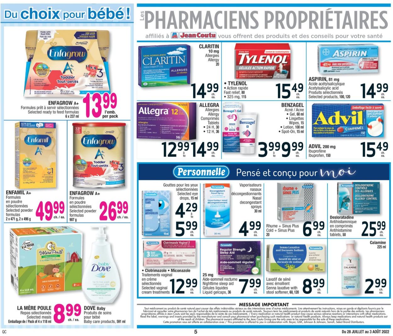 Jean Coutu Flyer - 07/28-08/03/2022 (Page 5)