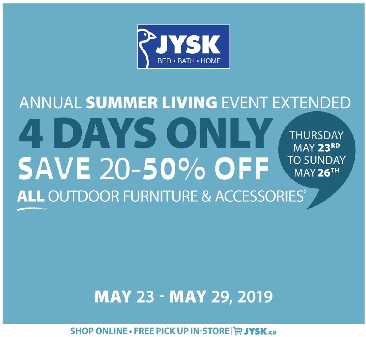 JYSK Flyer - 05/23-05/29/2019