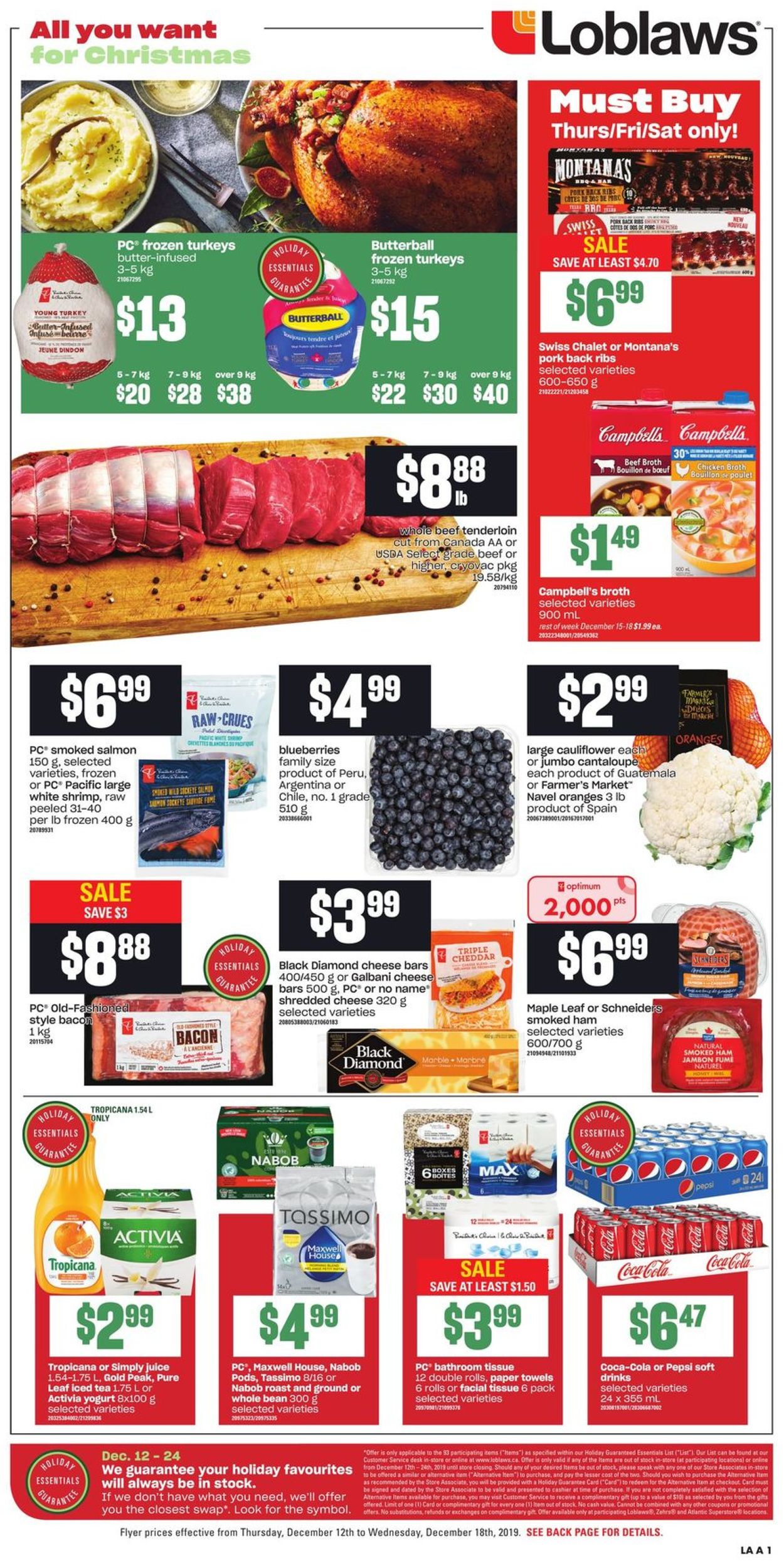Loblaws - CHRISTMAS 2019 FLYER Flyer - 12/12-12/18/2019 (Page 3)
