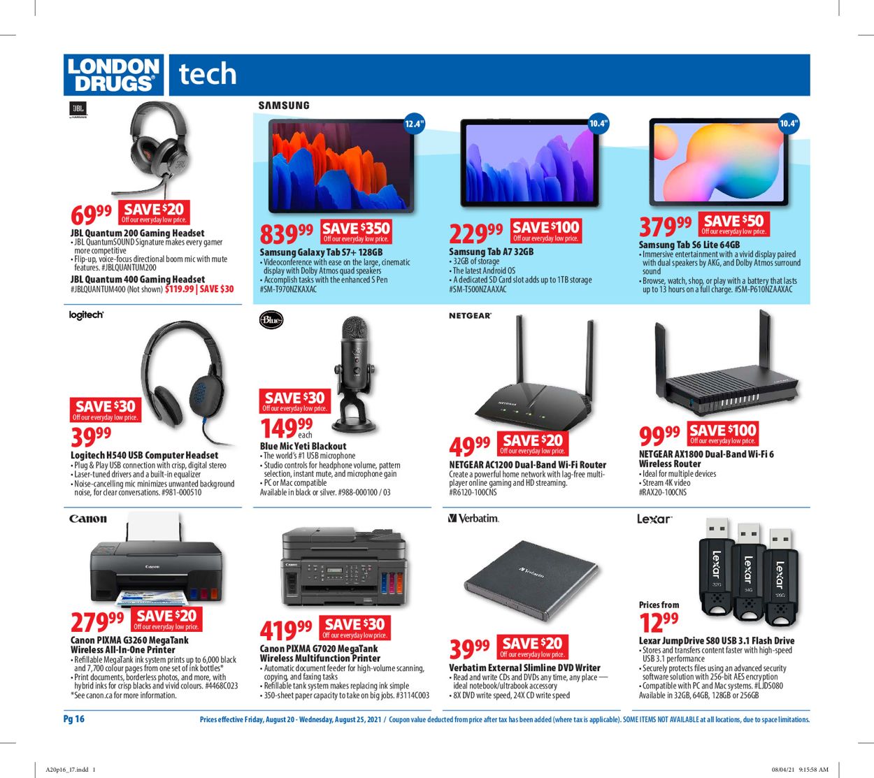 London Drugs Flyer - 08/20-08/25/2021 (Page 16)