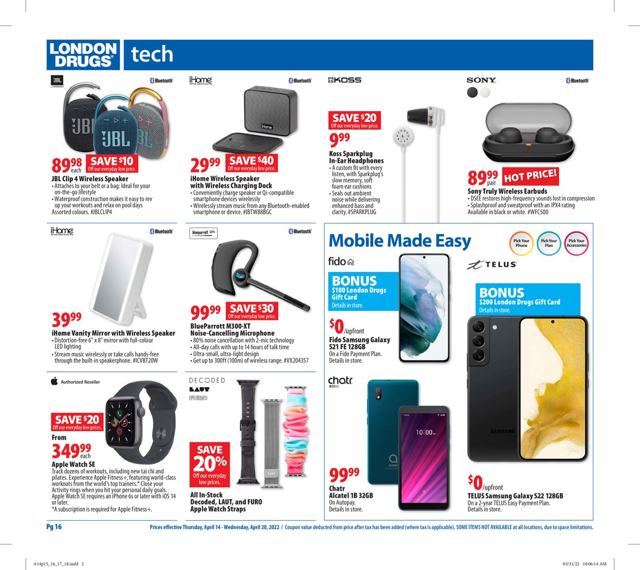 London Drugs EASTER 2022 Flyer - 04/14-04/20/2022 (Page 16)