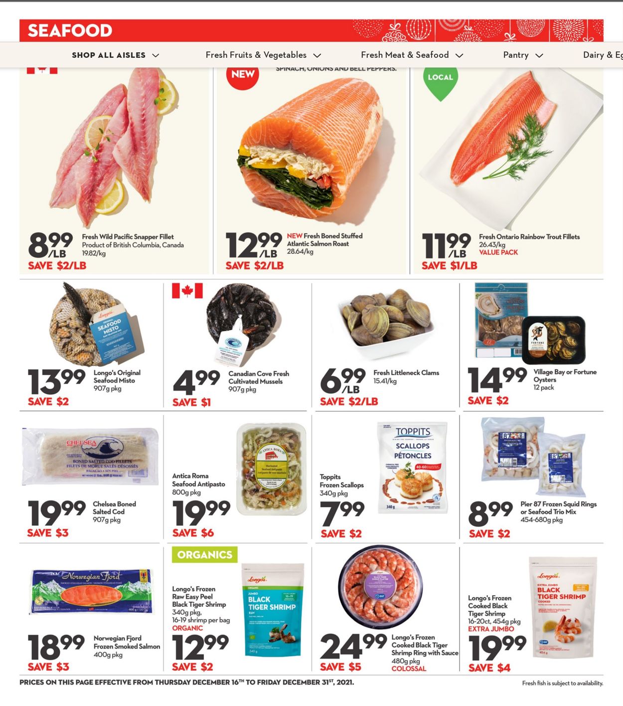 Longo's HOLIDAYS 2021 Flyer - 12/16-12/31/2021 (Page 8)