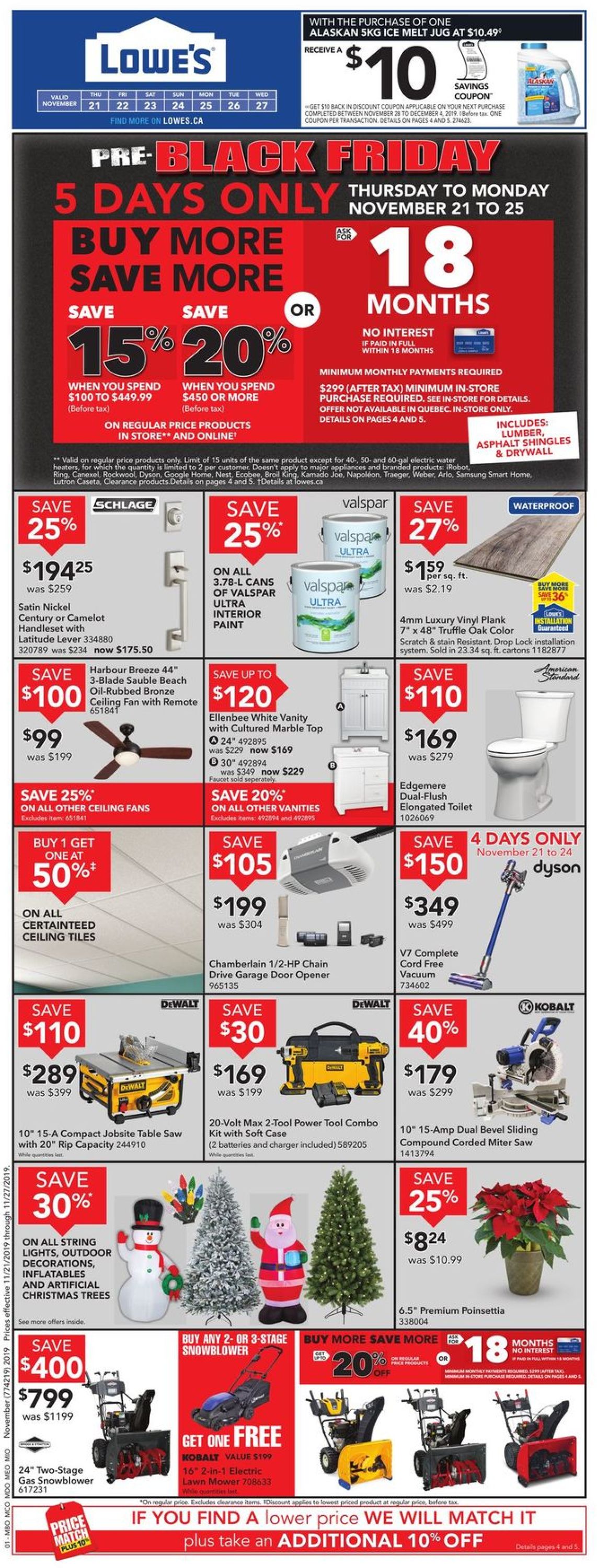 Lowes BLACK FRIDAY2019 FLYER! Flyer - 11/21-11/27/2019 (Page 3)