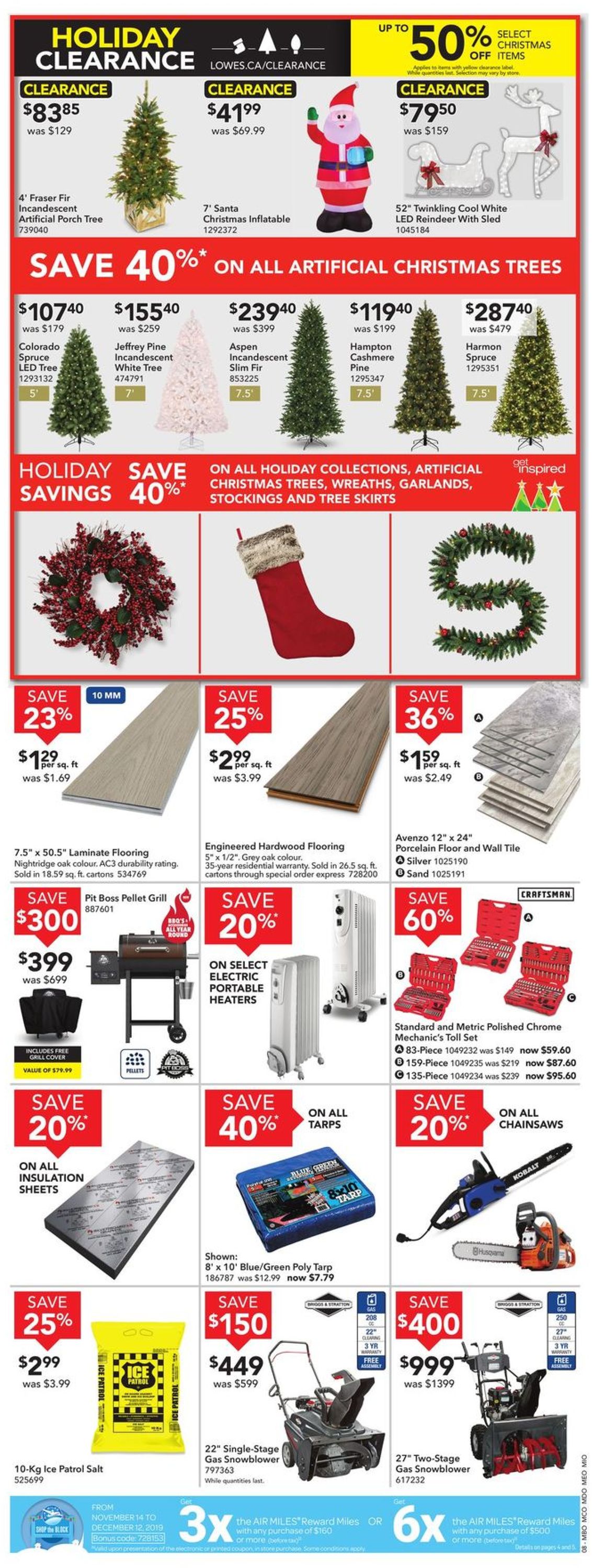 Lowes - HOLIDAY Flyer 2019 Flyer - 12/05-12/11/2019 (Page 12)