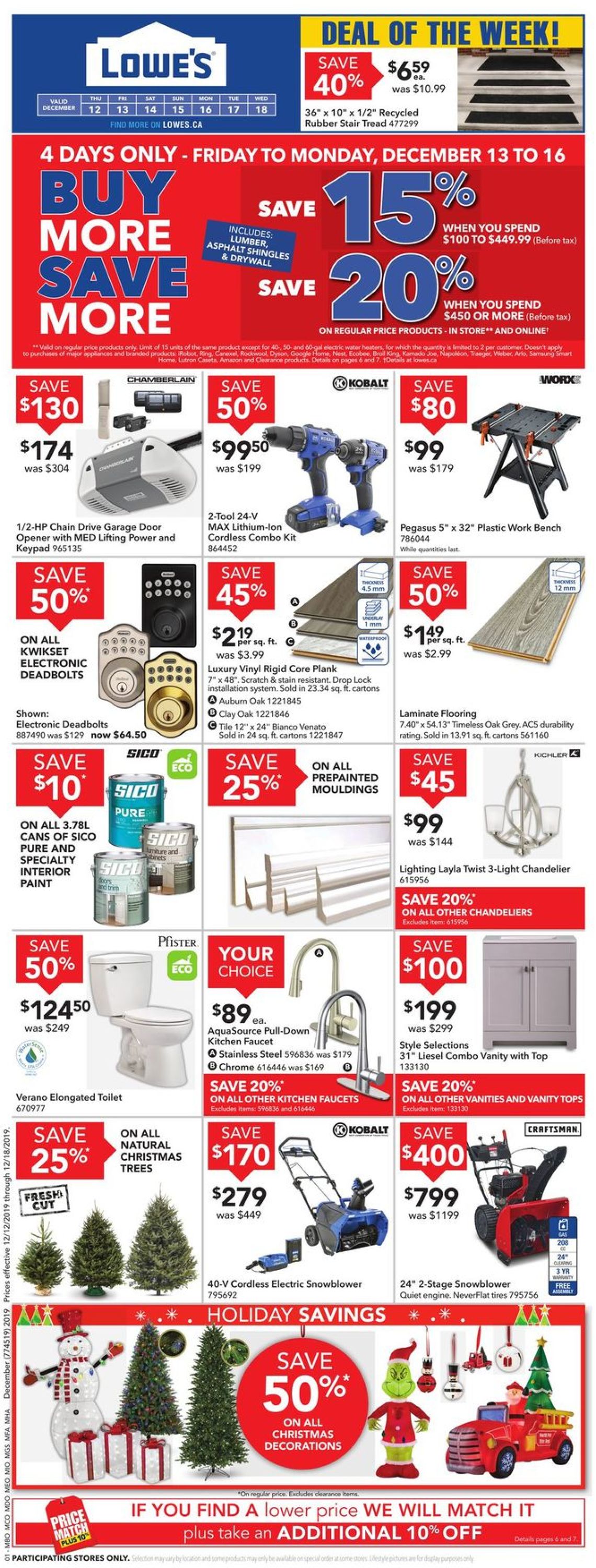Lowes - Holidays 2019 Sale Flyer - 12/12-12/18/2019 (Page 3)