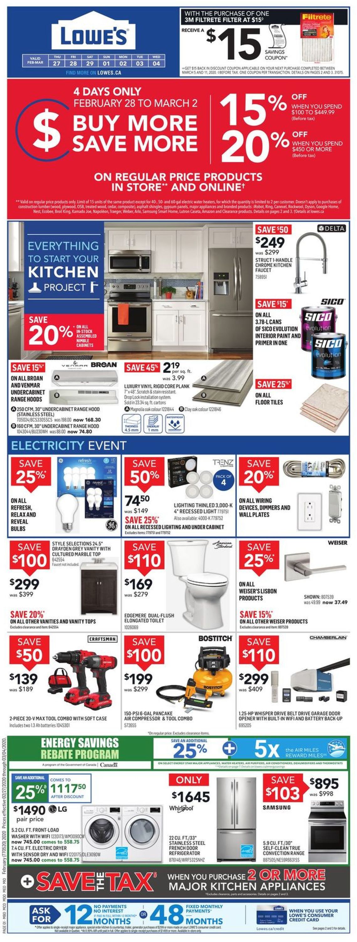 Lowes Flyer - 02/27-03/04/2020