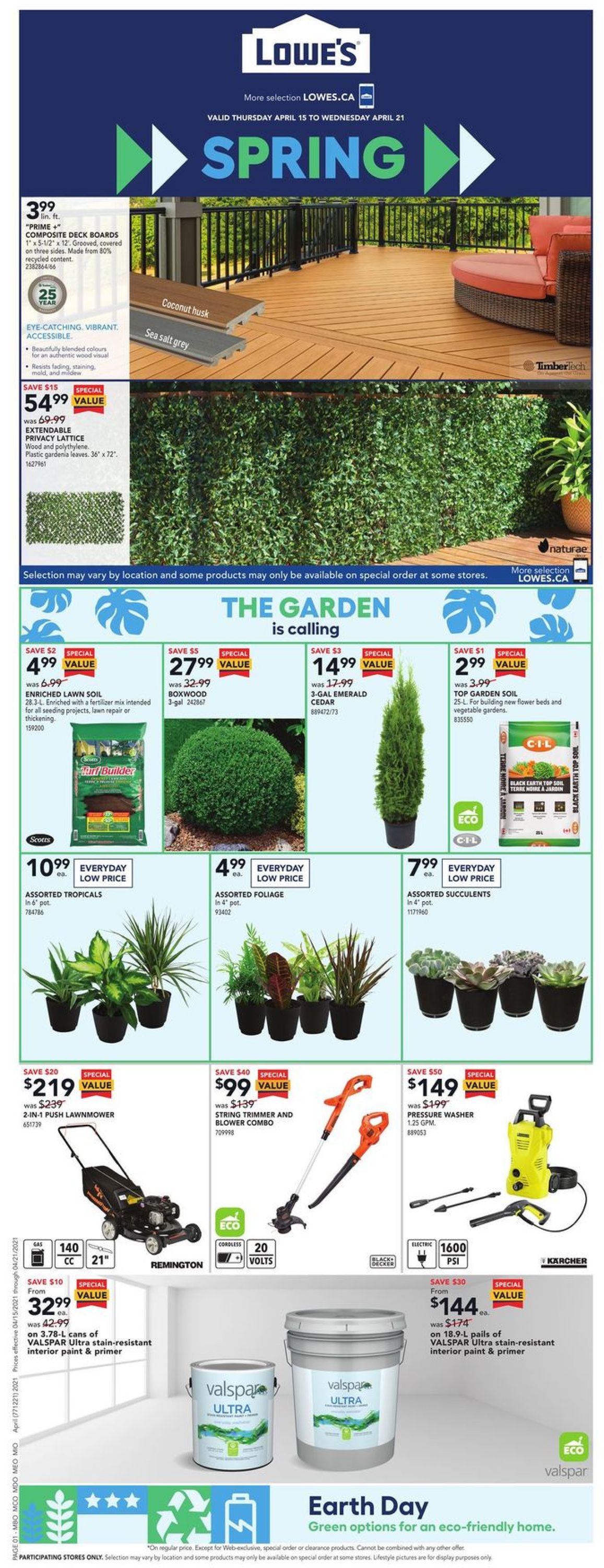 Lowes Flyer - 04/15-04/21/2021