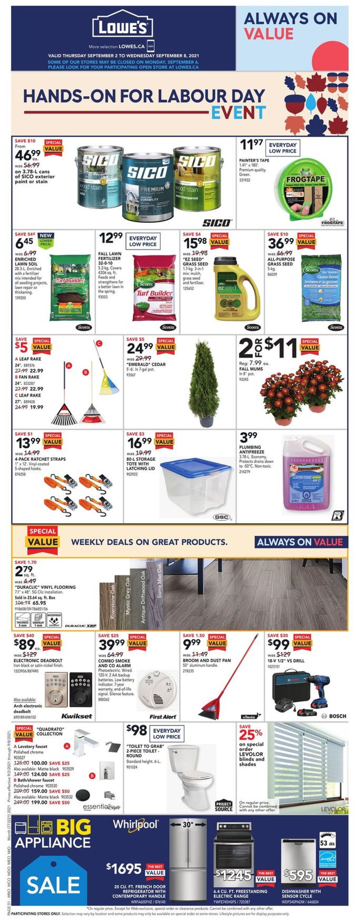 Lowes Flyer - 09/02-09/08/2021