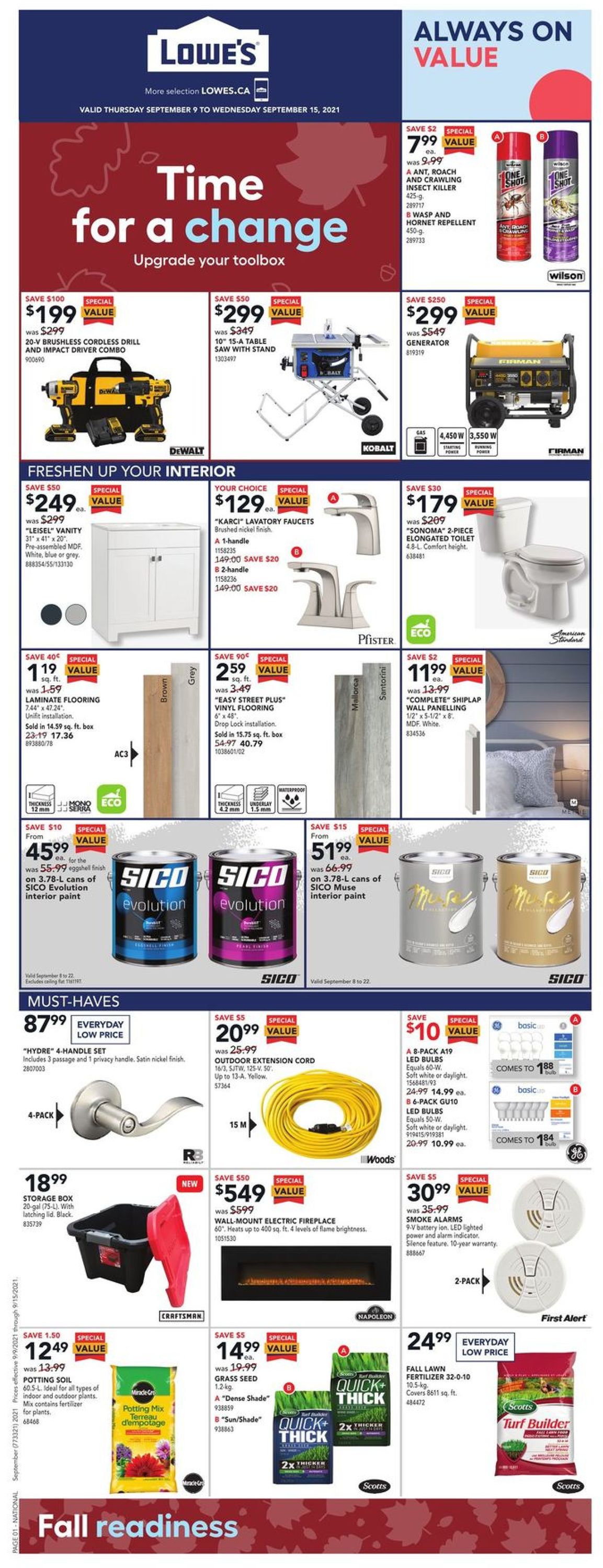 Lowes Flyer - 09/09-09/15/2021