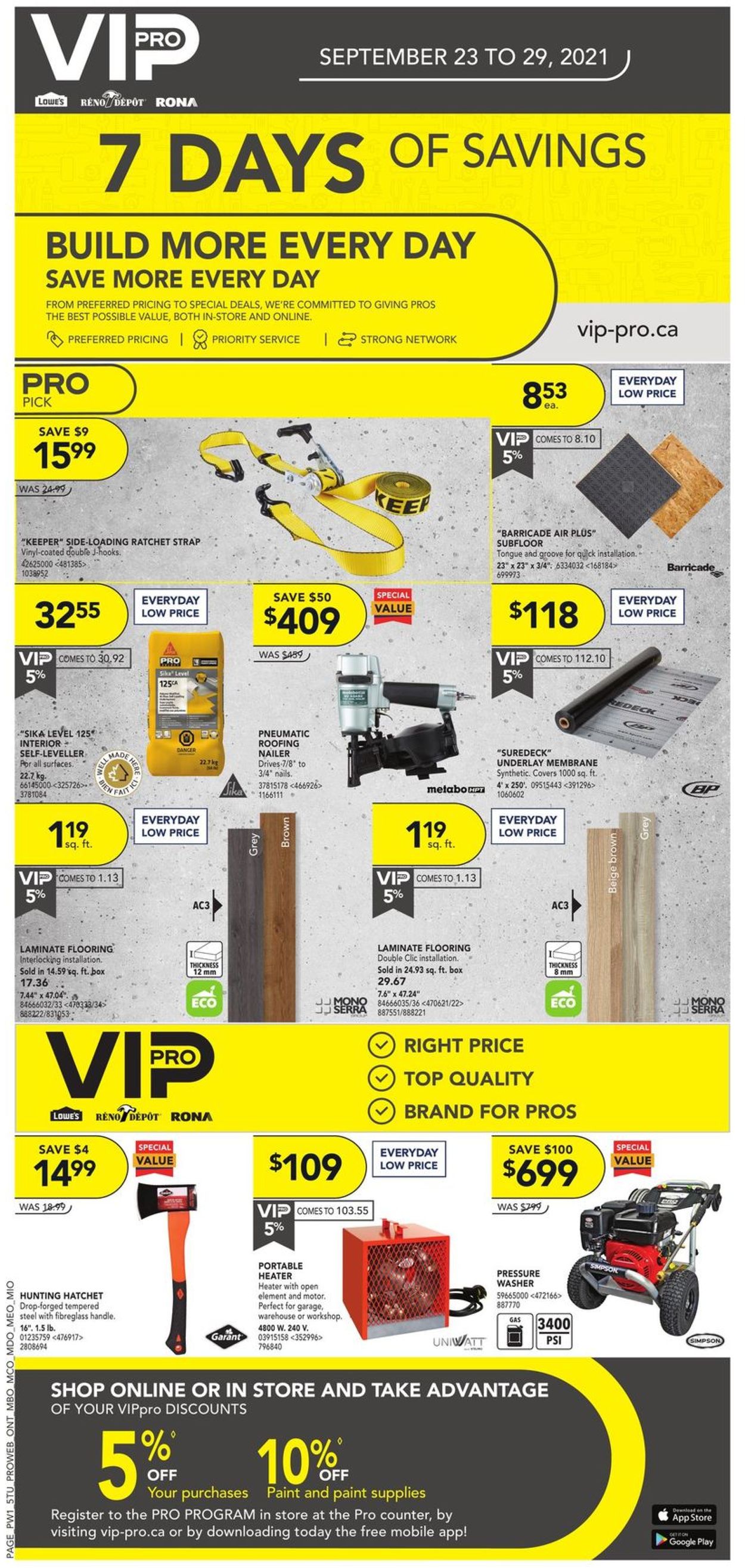 Lowes Flyer - 09/23-09/29/2021