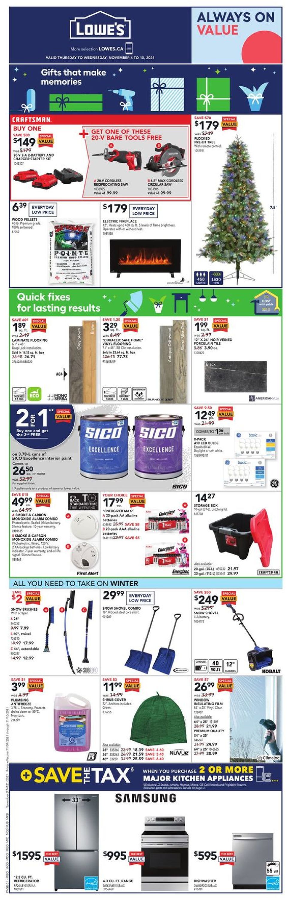 Lowes Flyer - 11/04-11/10/2021