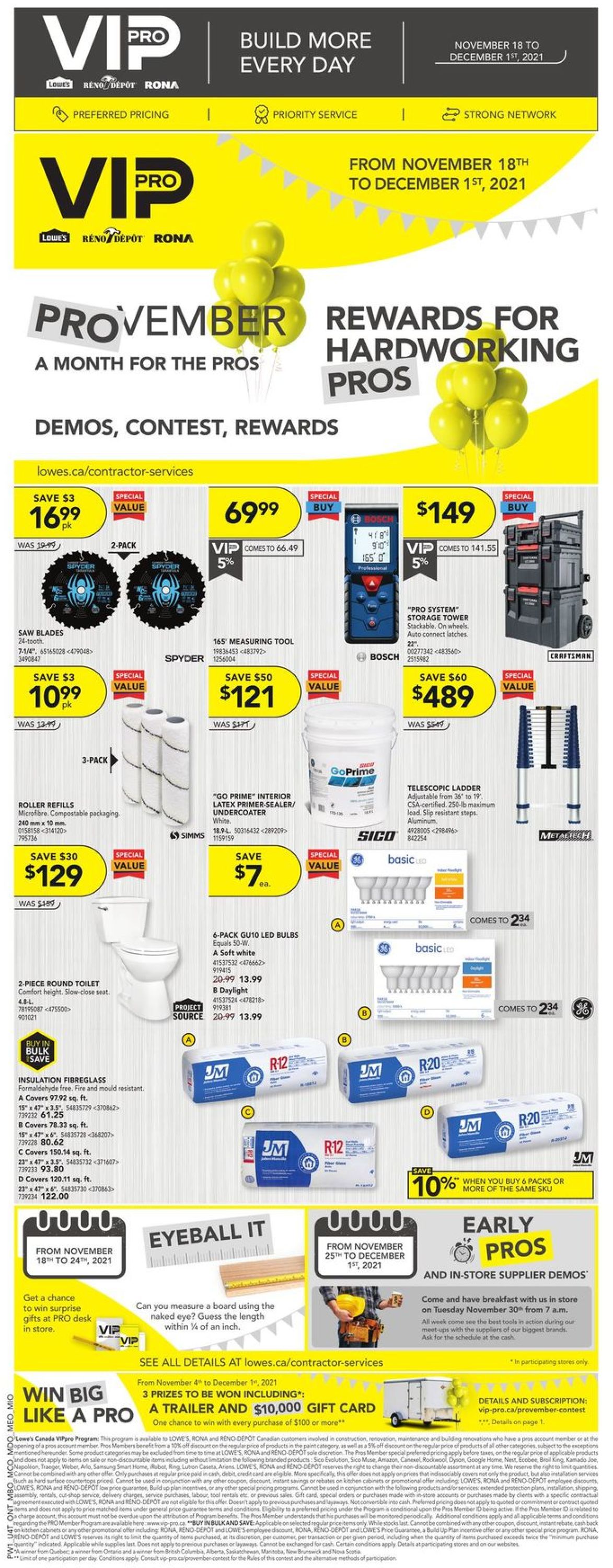 Lowes Flyer - 11/18-12/01/2021